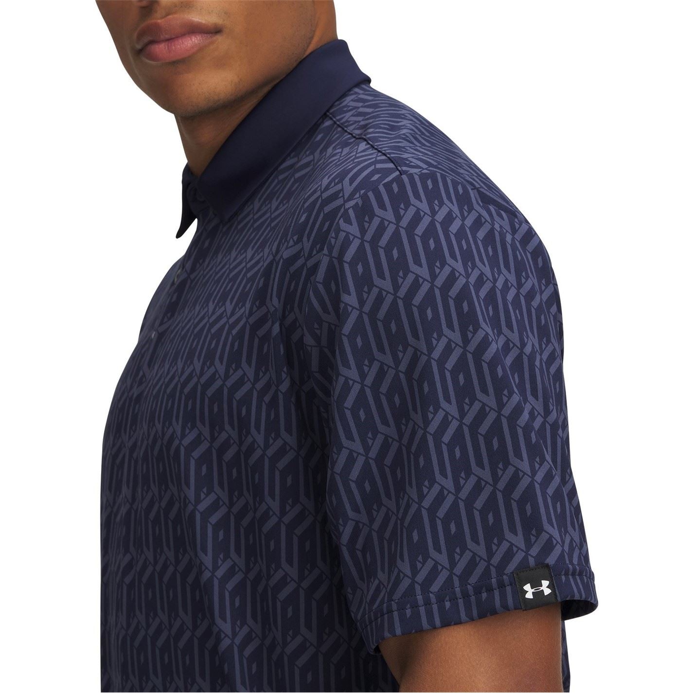 Under Armour Printed Collared Neck Short Sleeve Polo Shirt