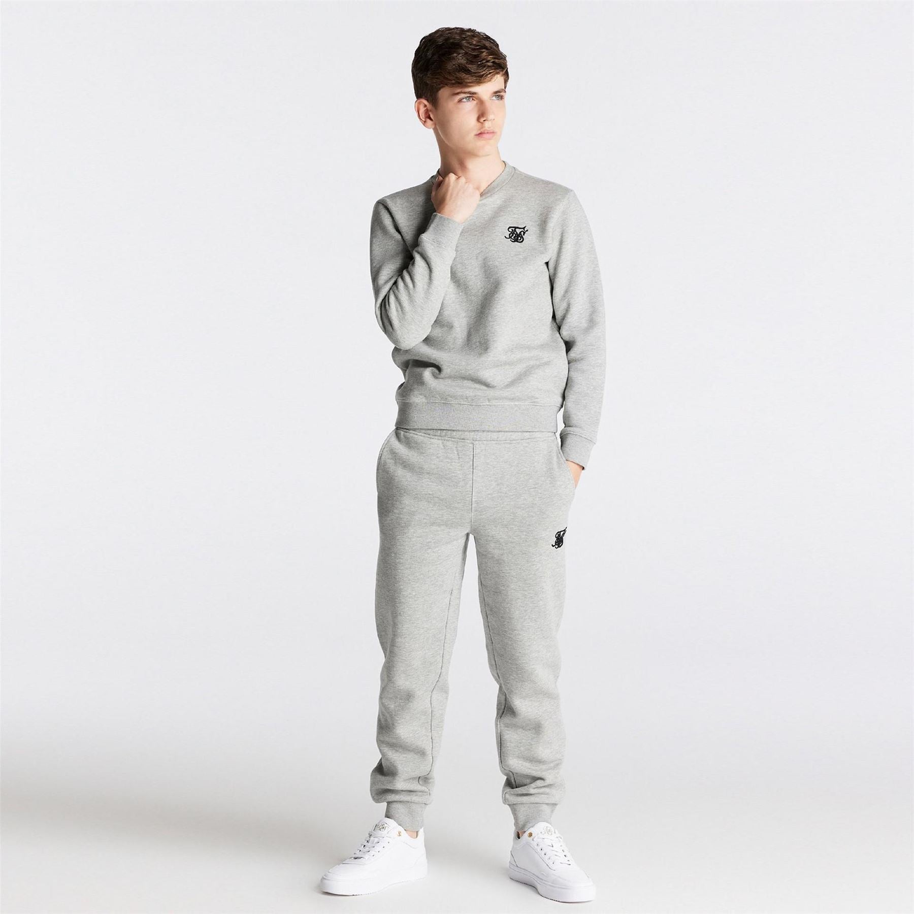 SikSilk Crew Neck Regular Fit Long Sleeve Sweater