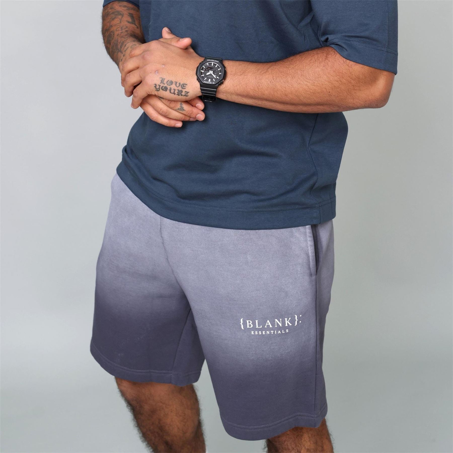 Blank Essentials Logo Fleece Jogger Shorts