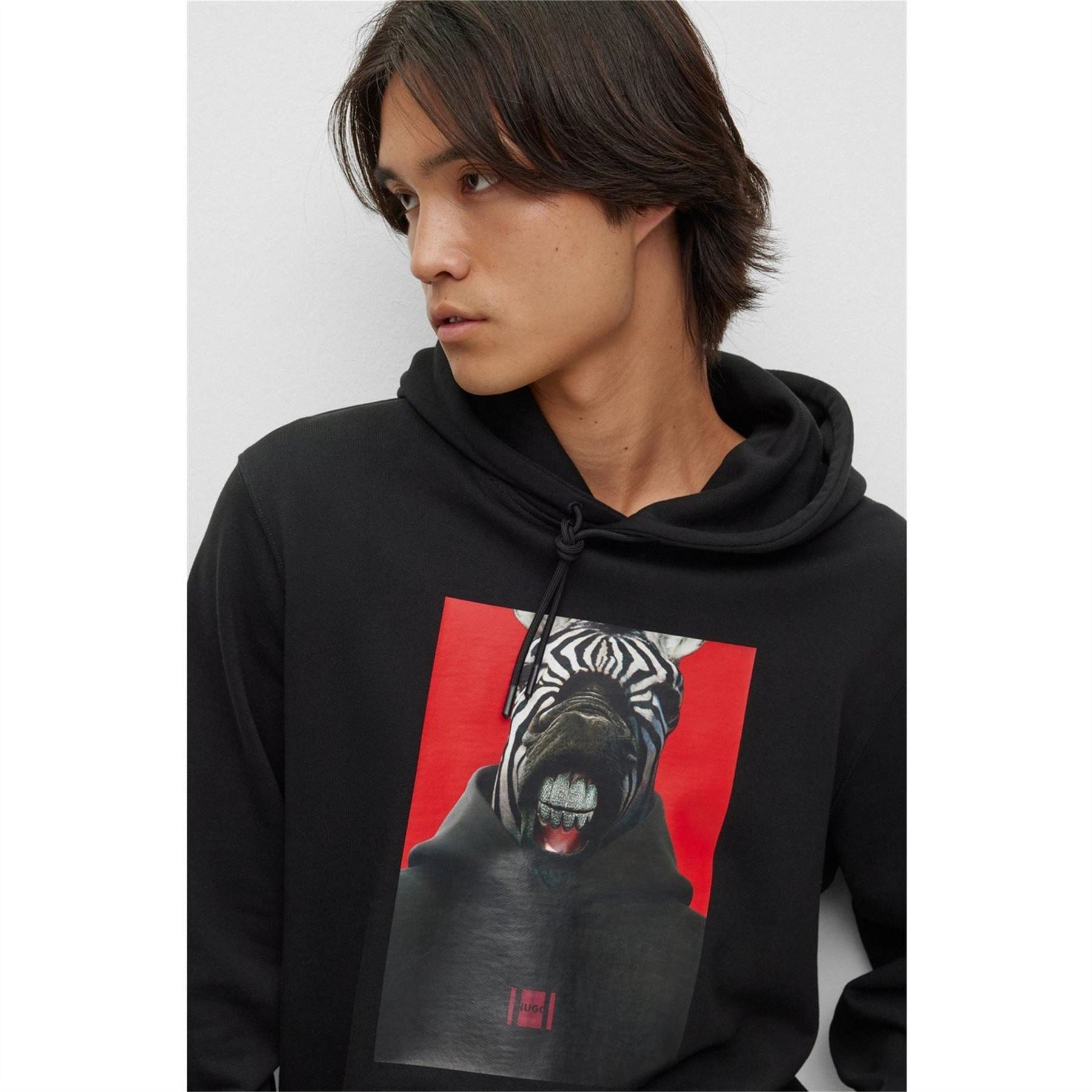 Hugo Graphic Hooded Neck Long Sleeve Sweatshirt
