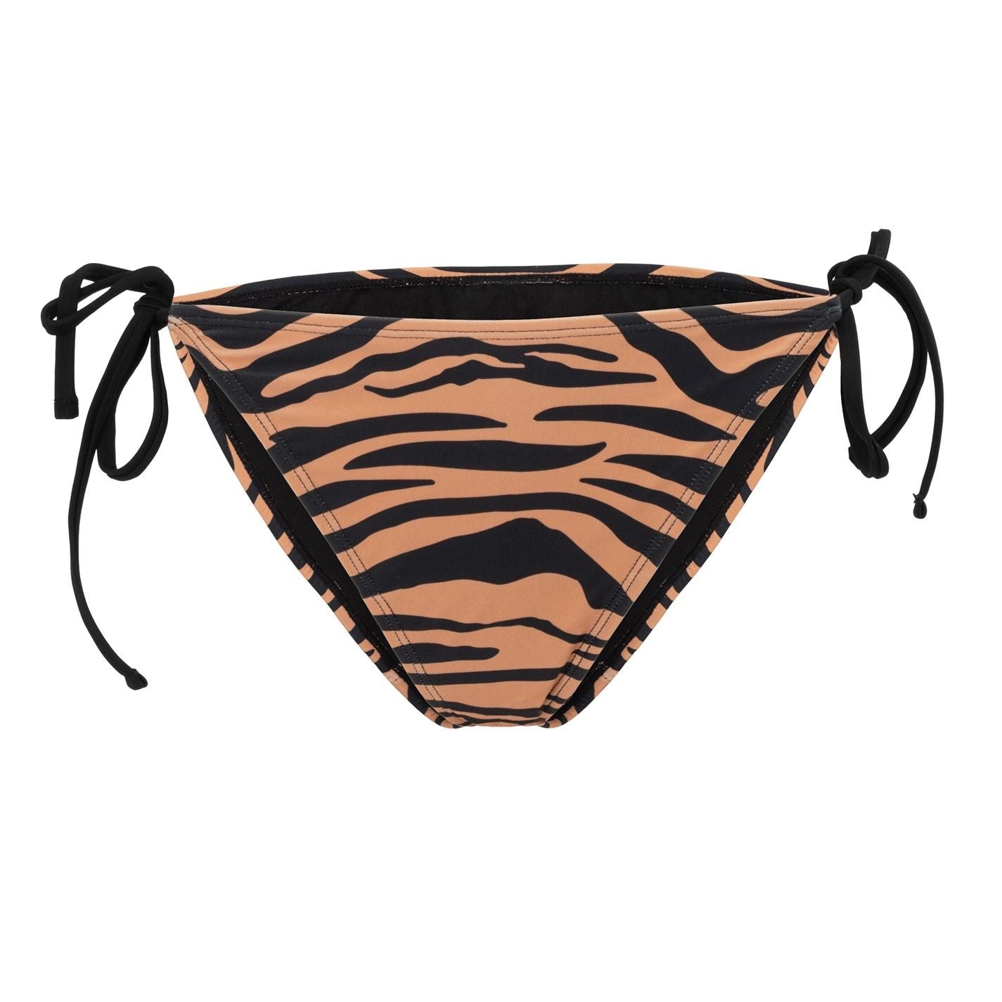 SoulCal Solid Patterned Tie Closure Bikini Bottom