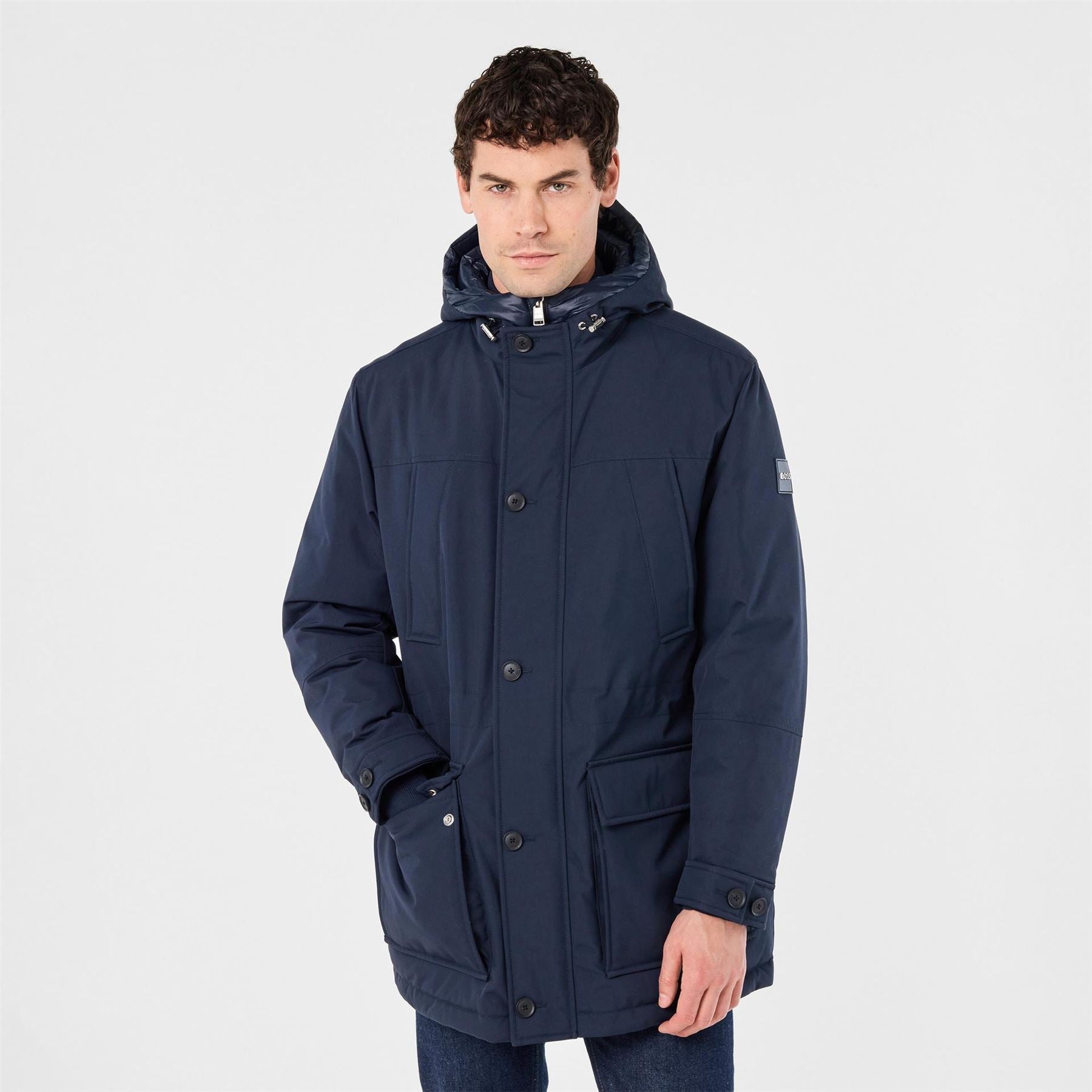 Boss H Detoni Hooded Long Sleeve Button Parka