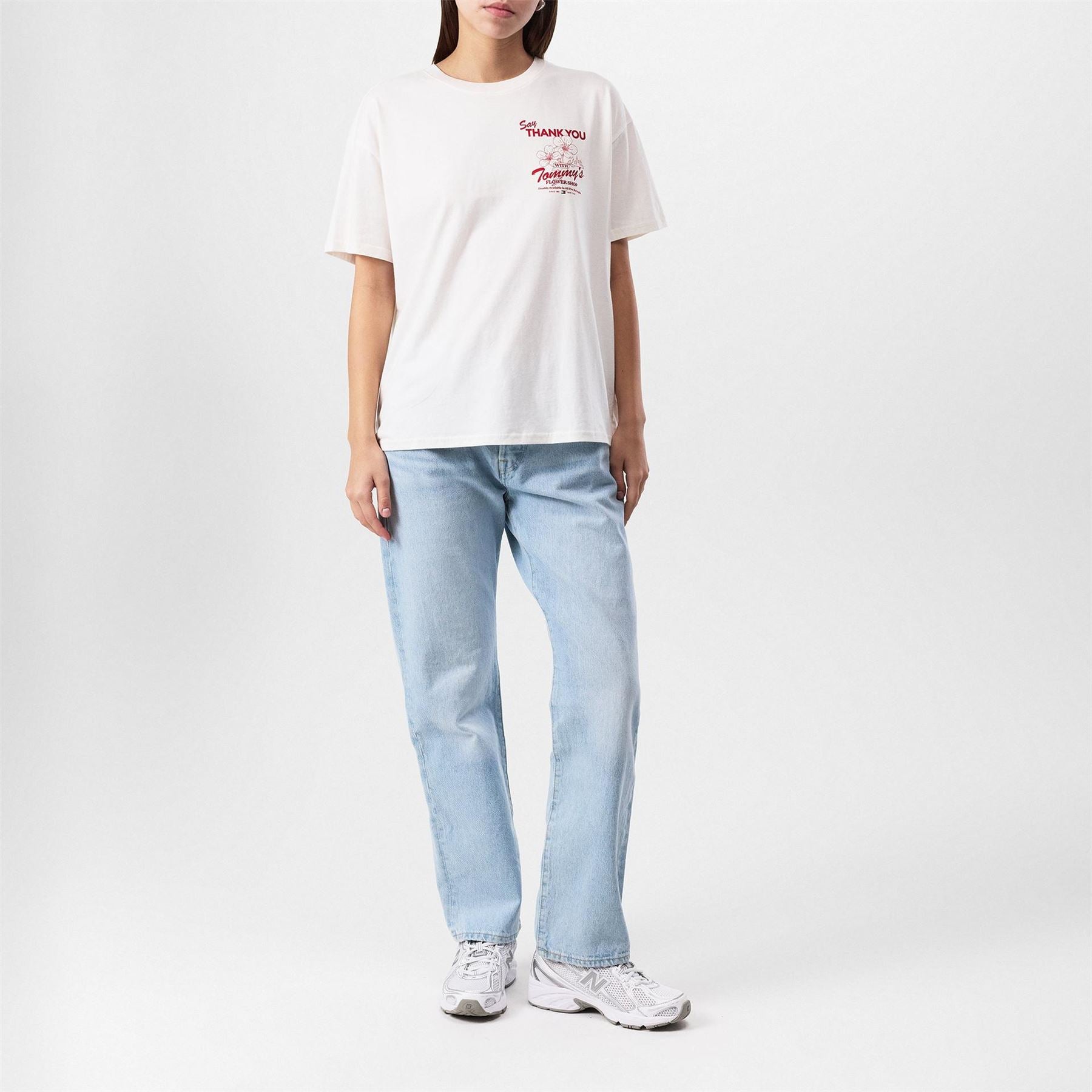 Tommy Jeans Oversize Fit Graphic Crew Neck T-Shirt