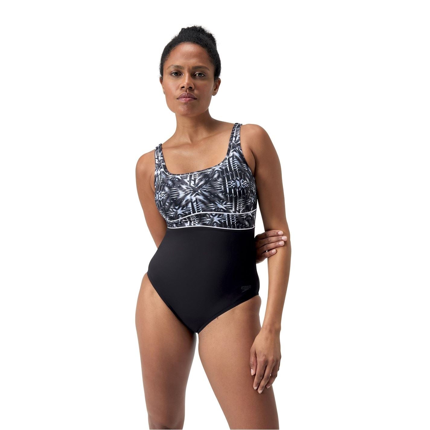 Speedo Eclipse Geometric Patterned Swimsuit