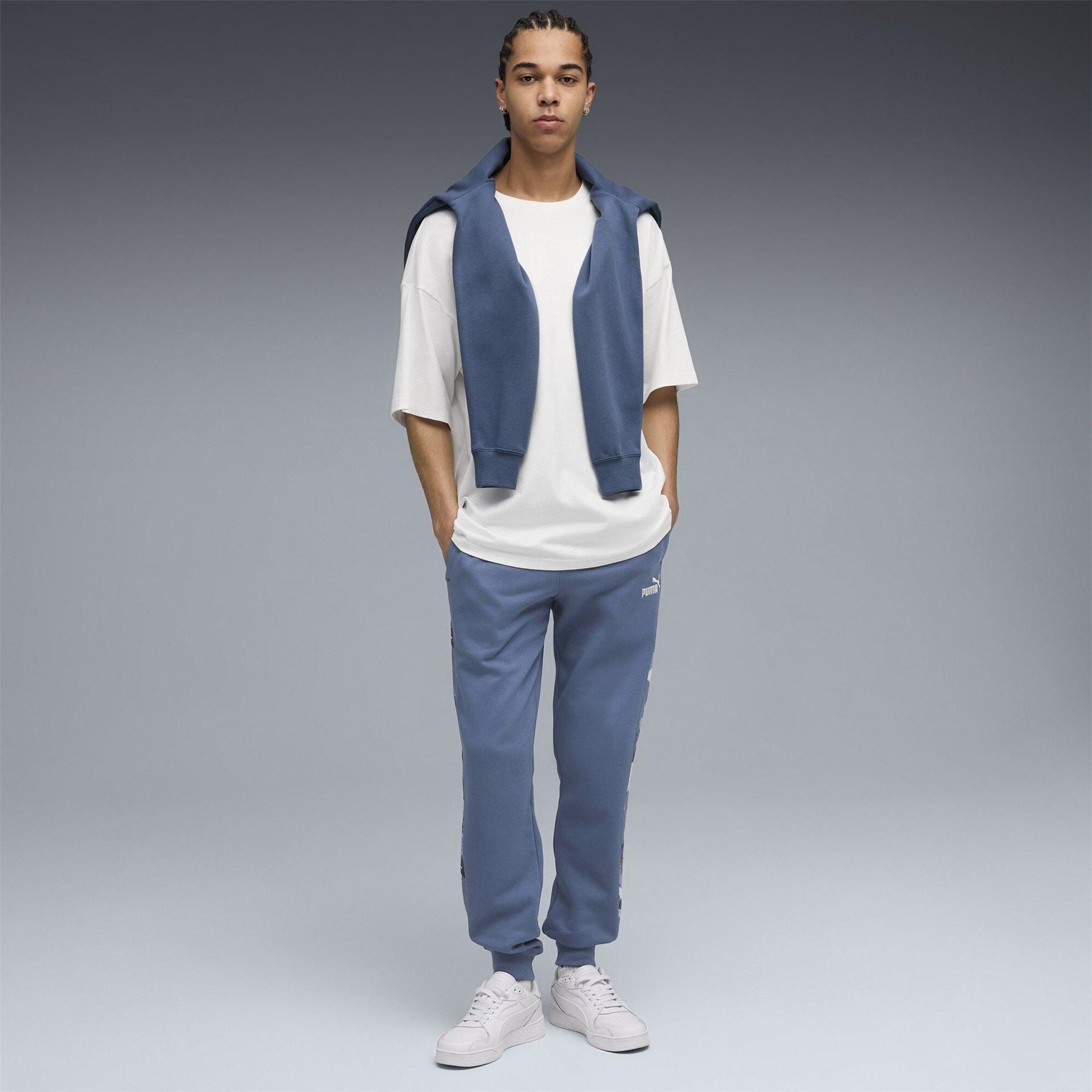Puma Camo Fleece Closed Hem Jogging Bottoms