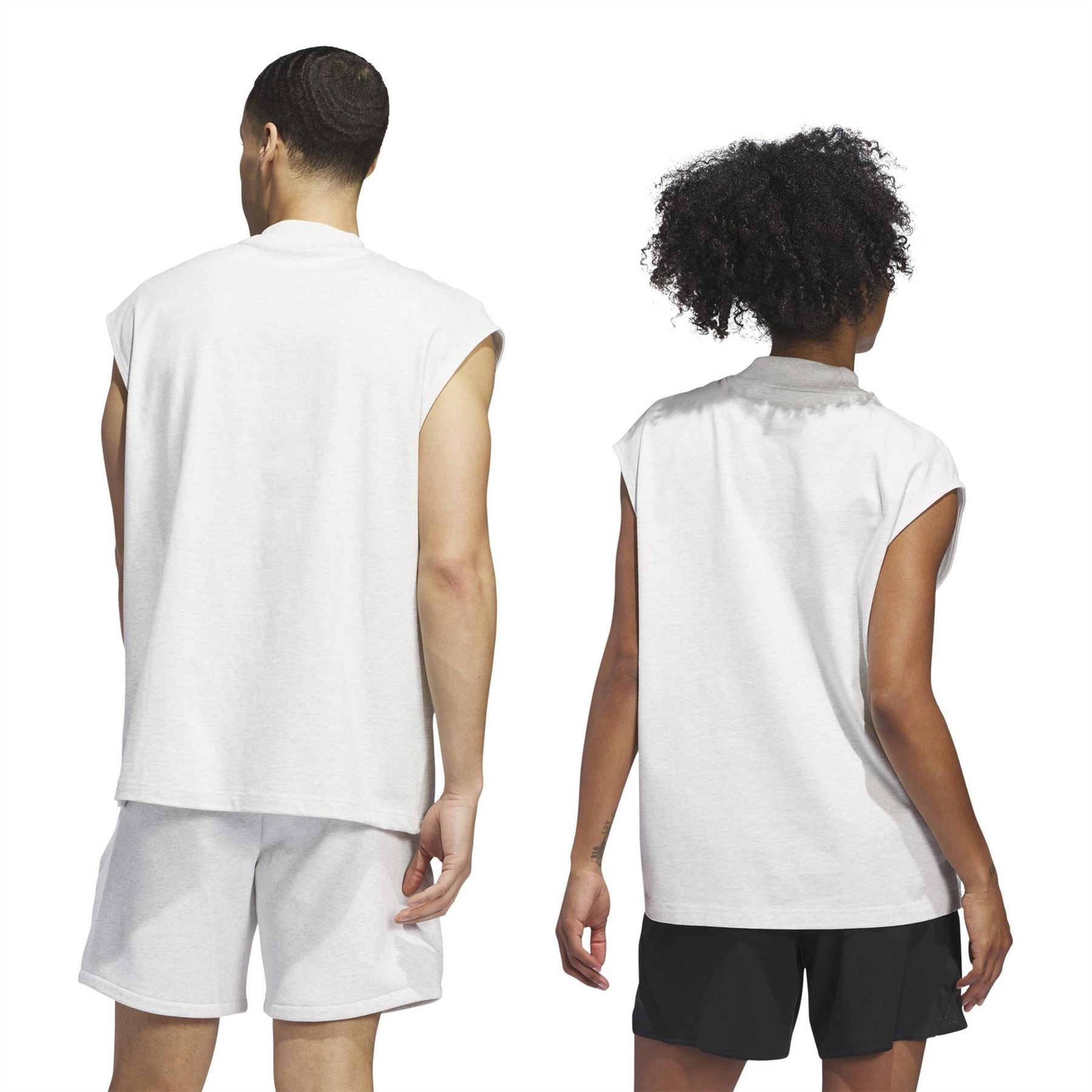 adidas Adi Printed Logo Mock Neck Sleeveless Box Tank