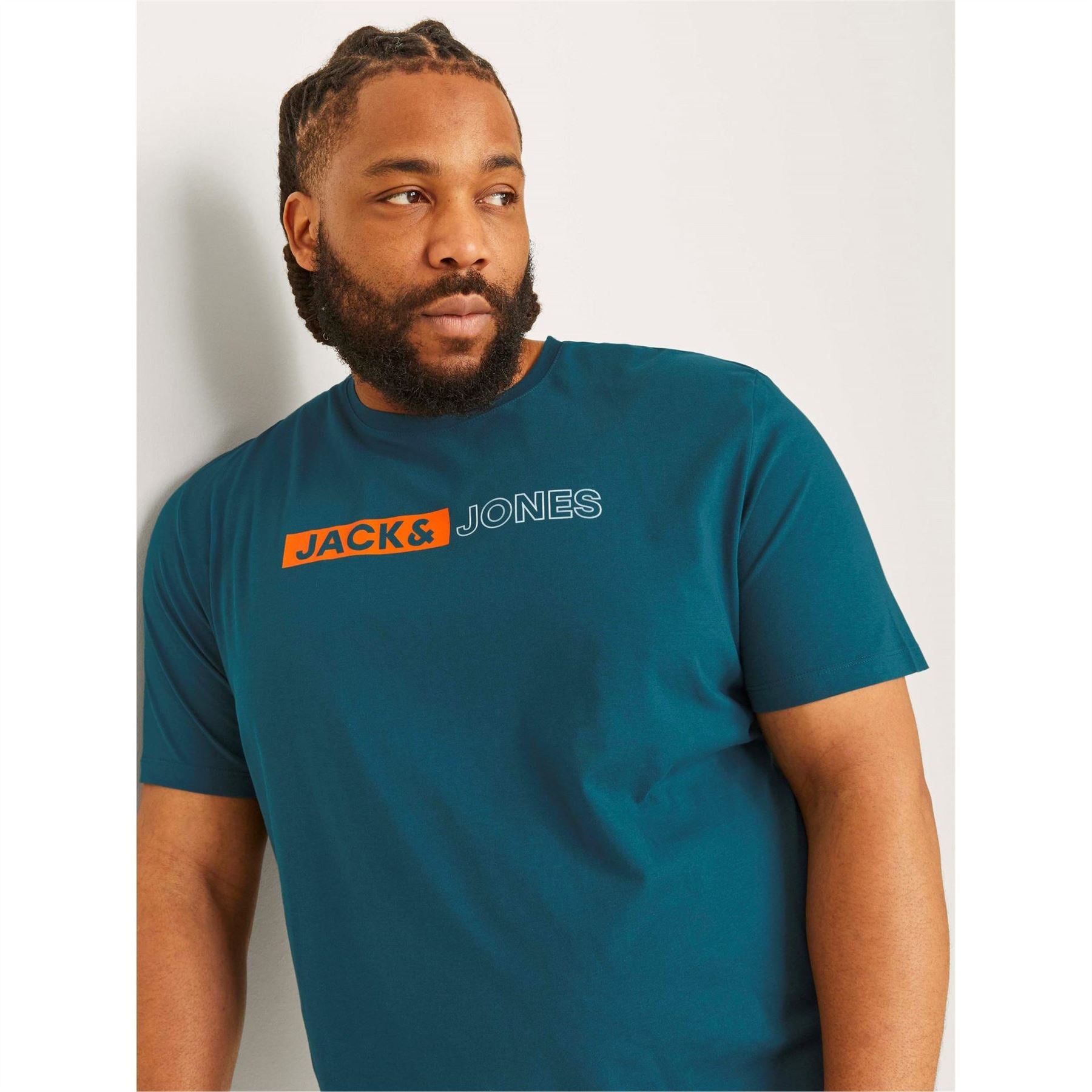Jack and Jones Mens Corp Logo T-Shirt Plus Size