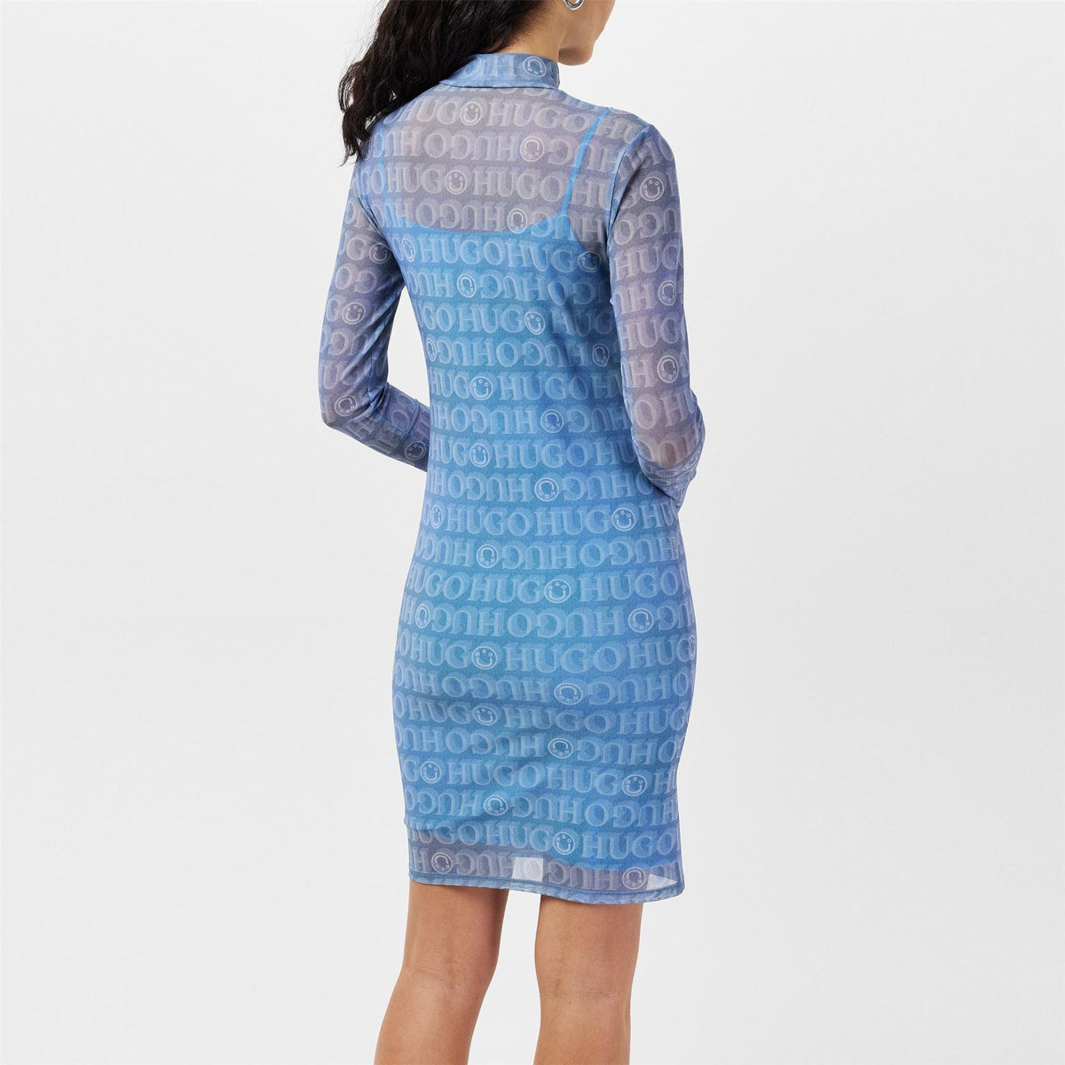 Hugo Noella High Neck Mini Bodycon Dress