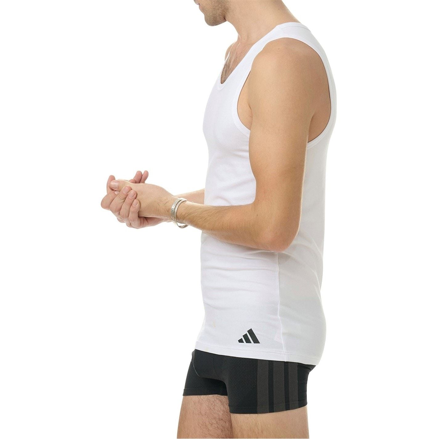 adidas 2 Pack Slim Fit Scoop Neck Tank