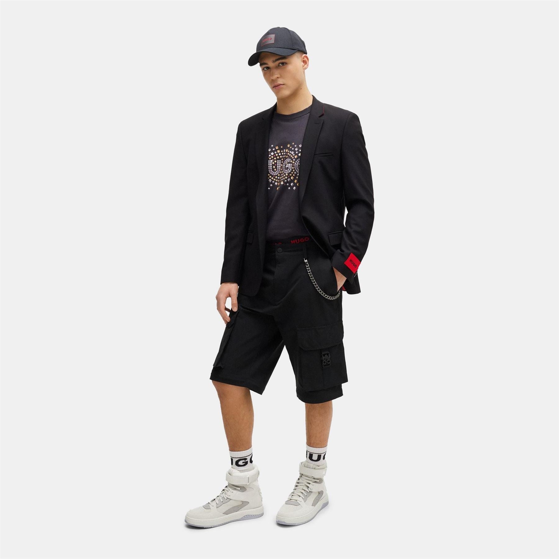 Hugo Kilian Hito High Top Lace Up Sneakers