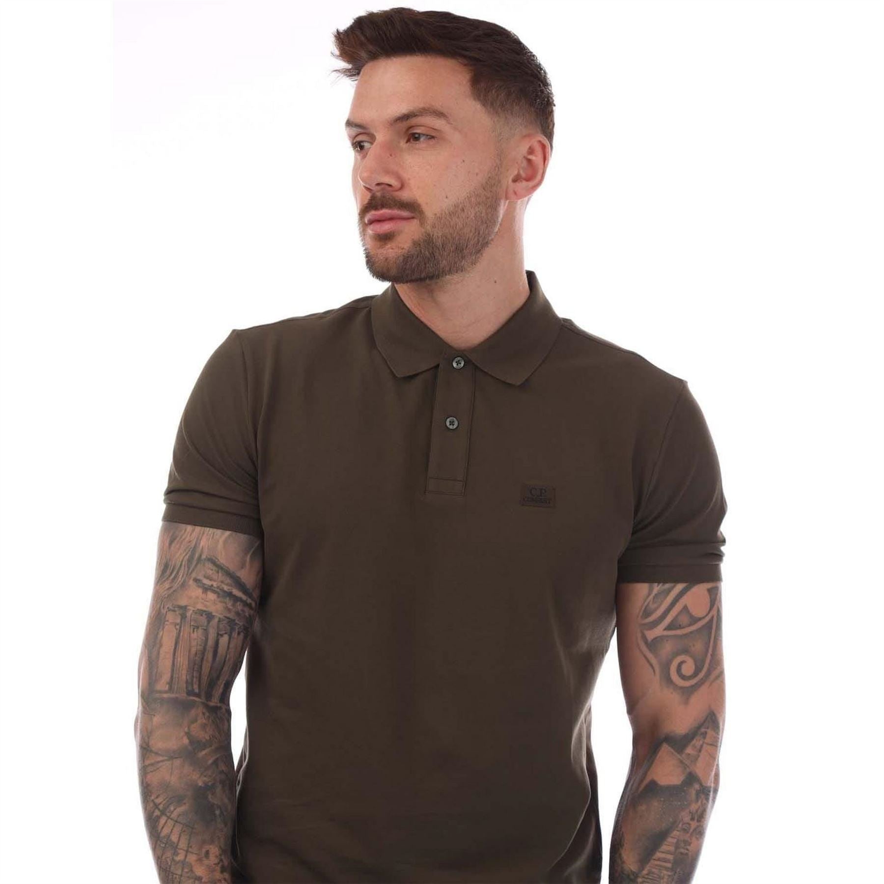 CP Company Piquet Logo Polo Shirt