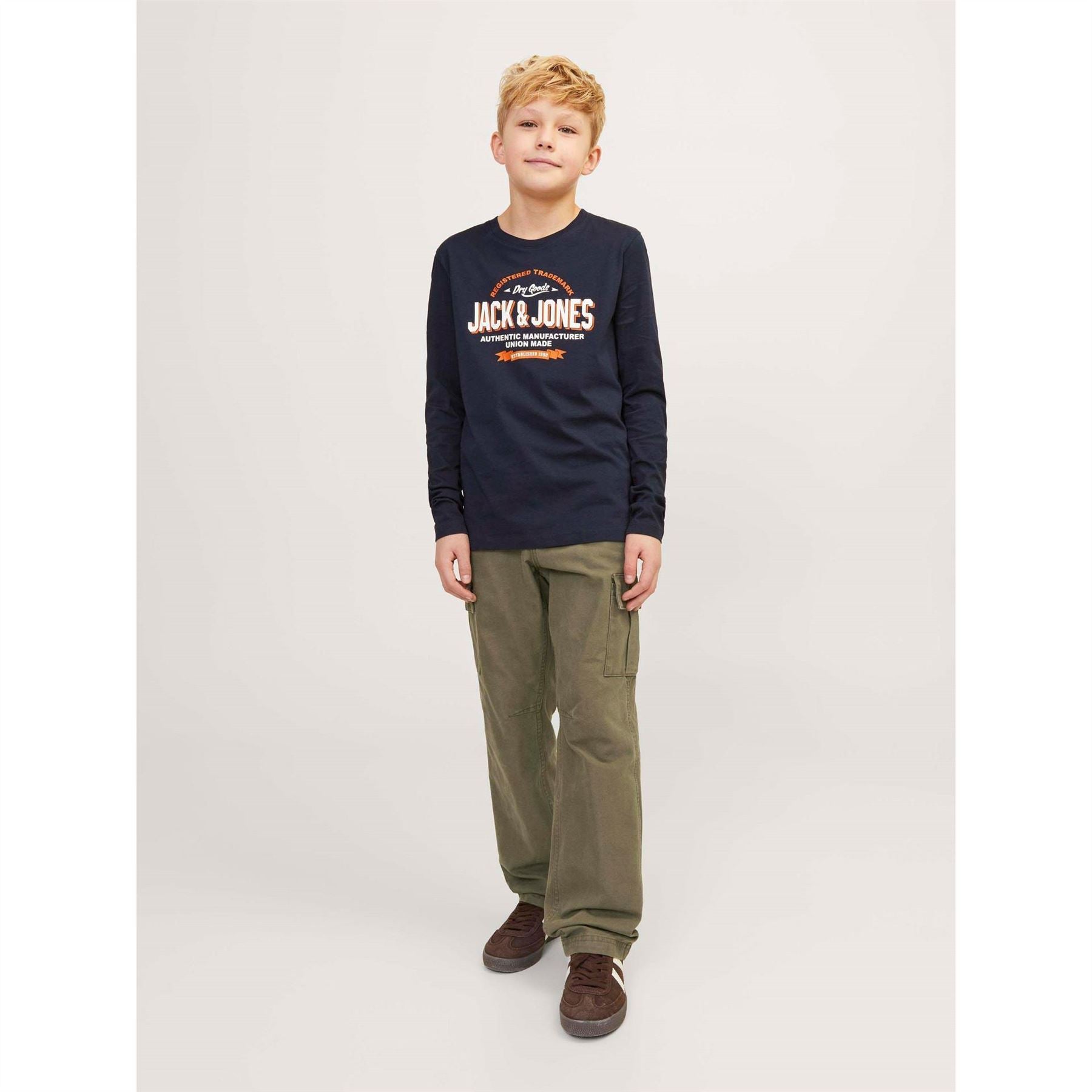Jack and Jones Kane Barkley Solid Patterned Combat Pants