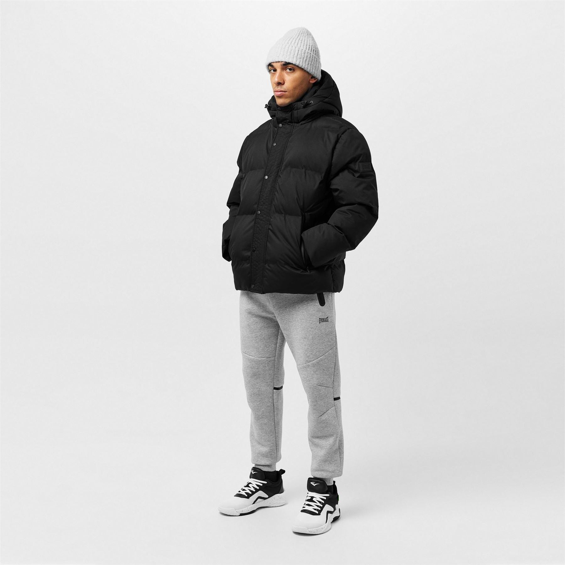 Everlast  Water Resistant Windproof Hooded Short Puffer Jacket