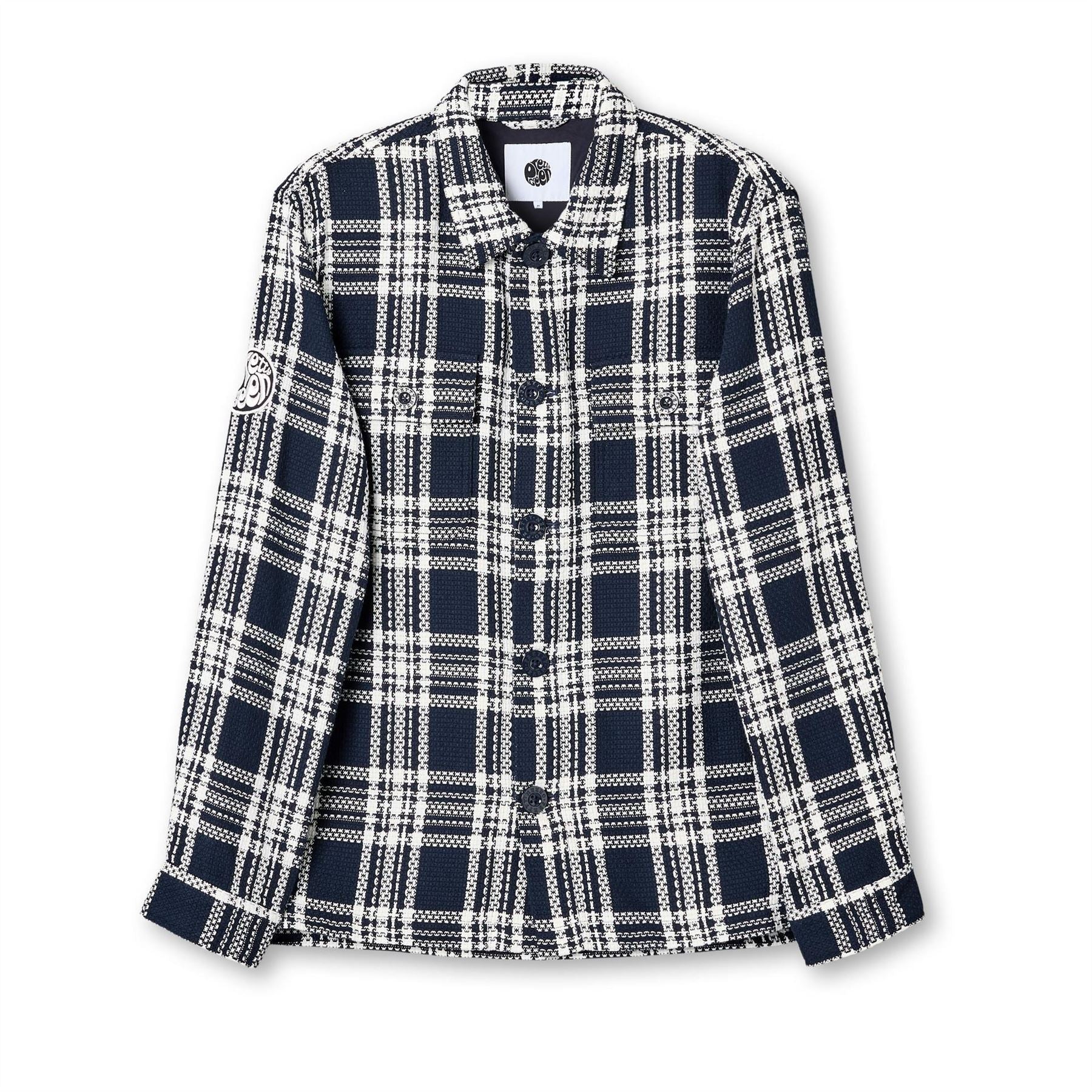 Pretty Green Plaid Snap Button Overshirt