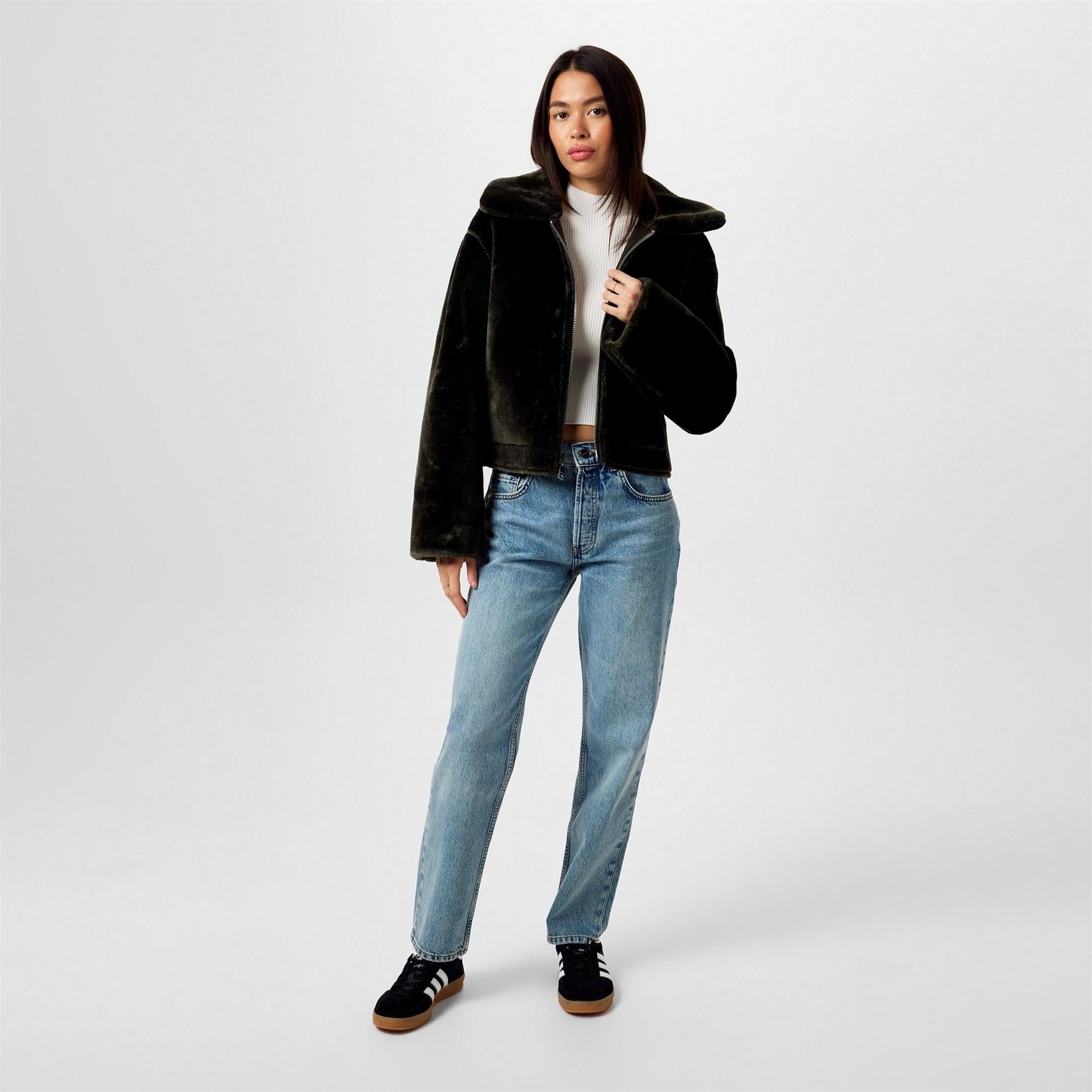 Jack Wills Reverse Structured Shearling Jacket