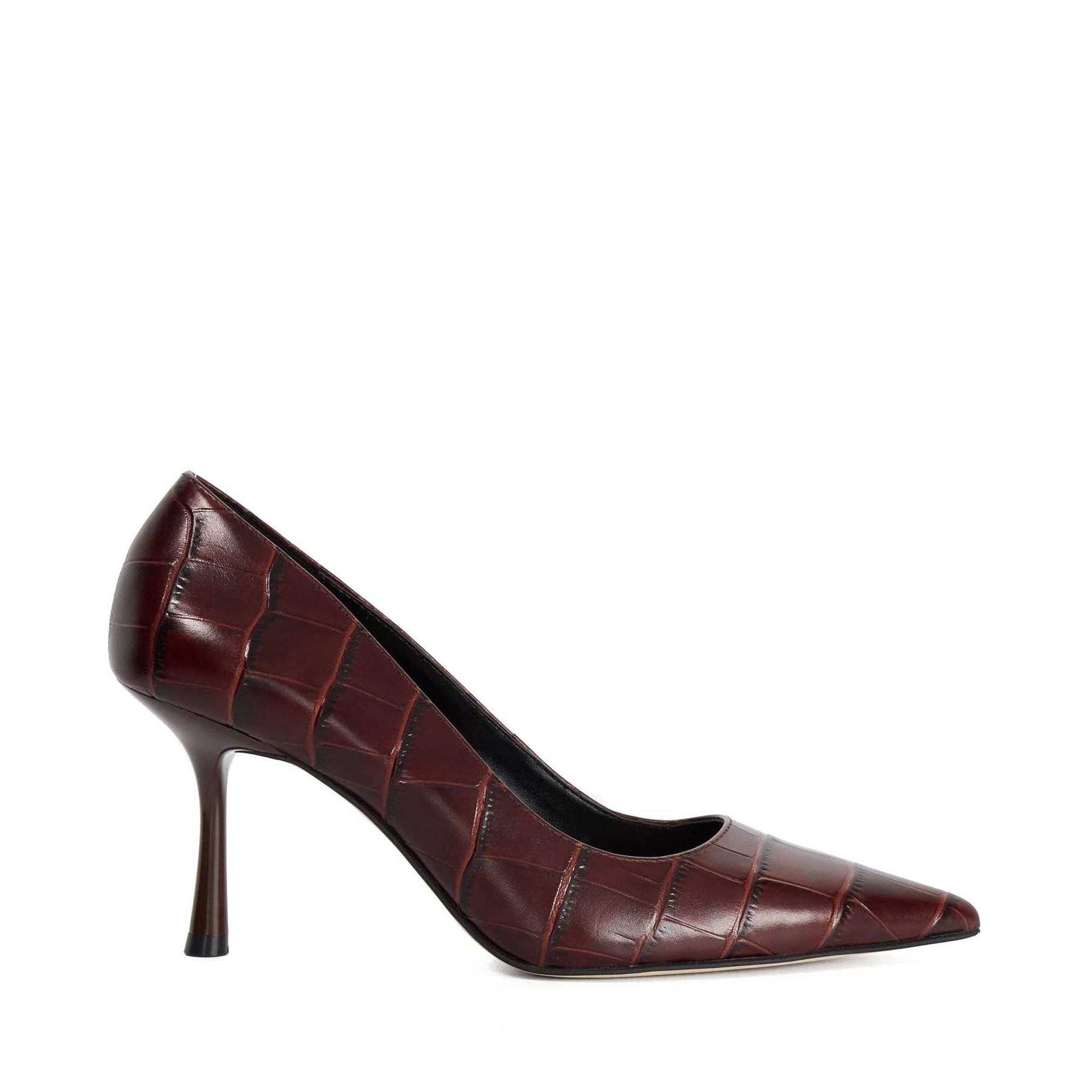 Dune London Blaires Court Shoes with Snake Texture