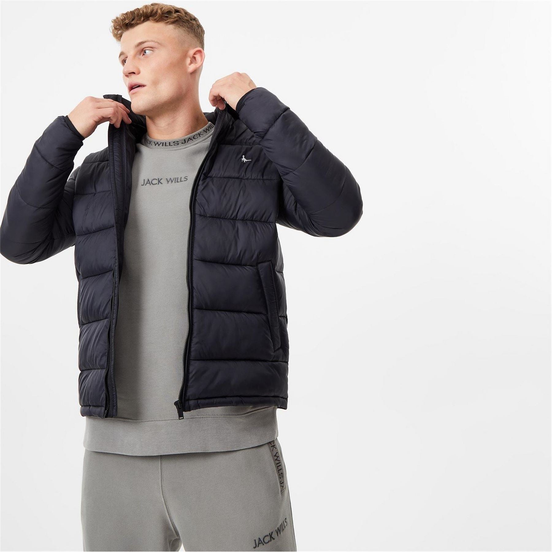 Jack Wills Kershaw Water Resistant Synthetic Fill Short Puffer Jacket