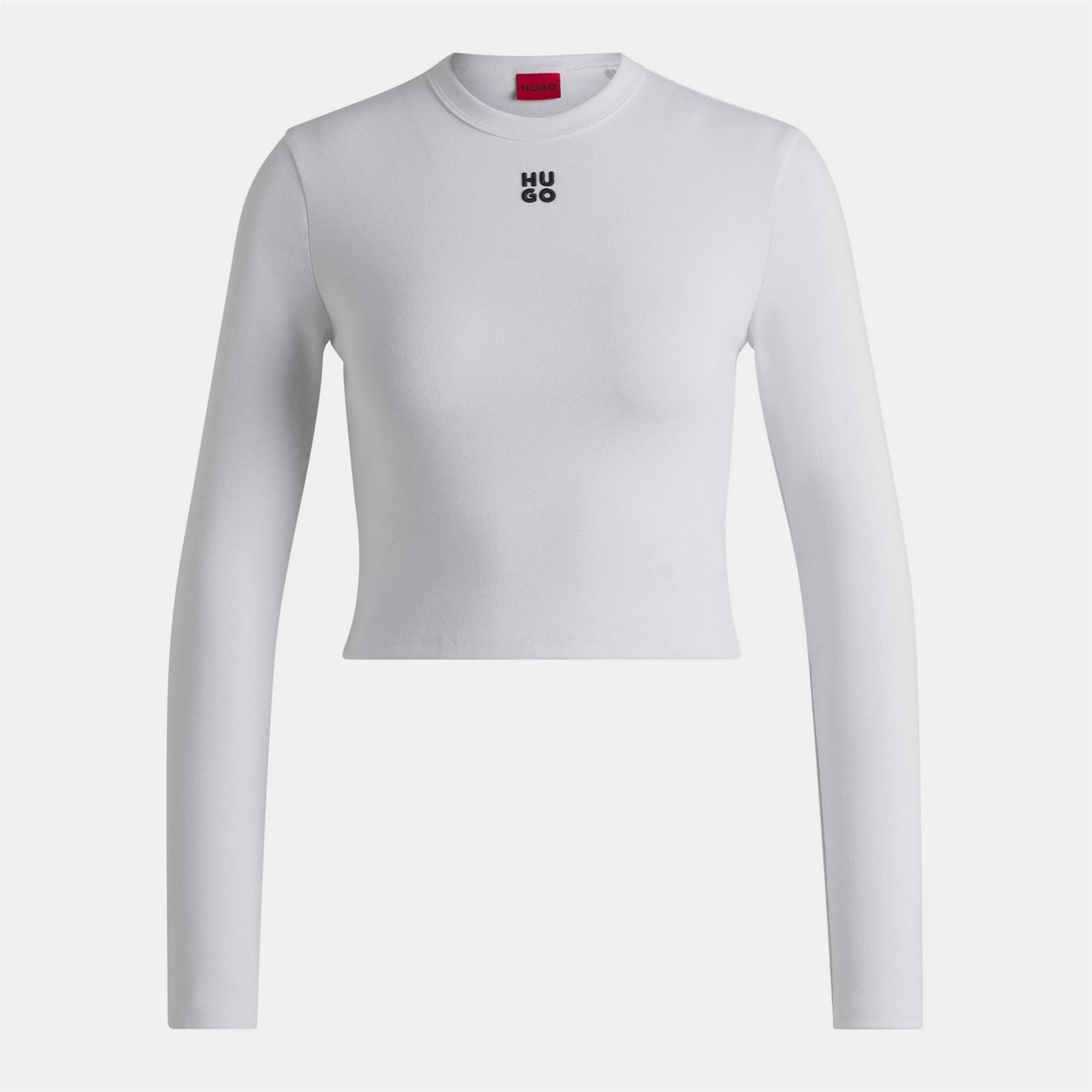 Hugo Cropped Crew Neck Regular Fit T-Shirt