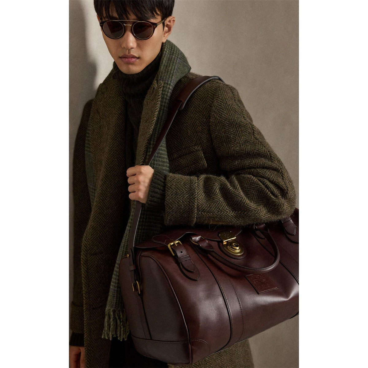 Polo Ralph Lauren Lock Leather Small Holdall Duffel Bag