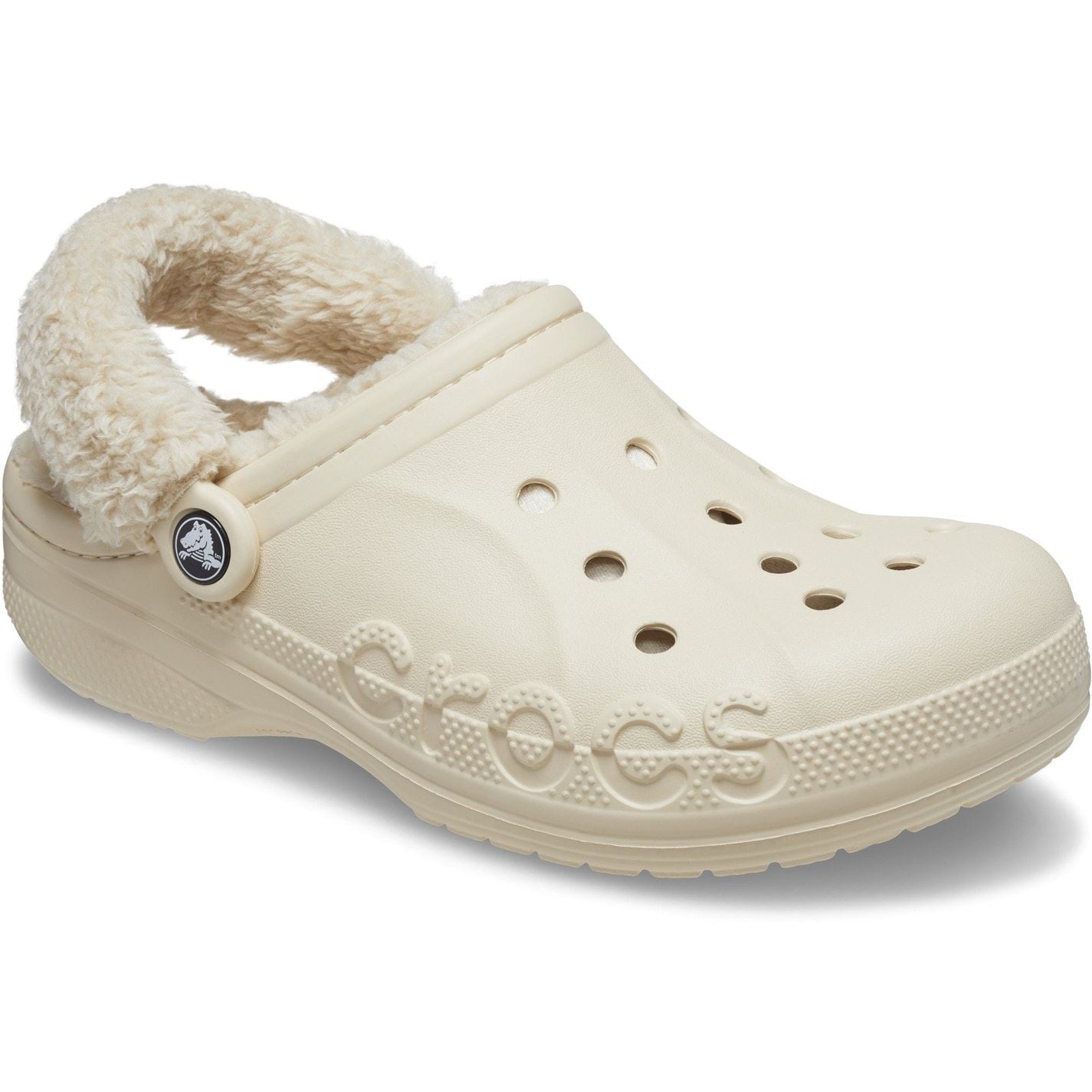 Crocs Baya Lined Fuzz Strap Closed Toe Clogs