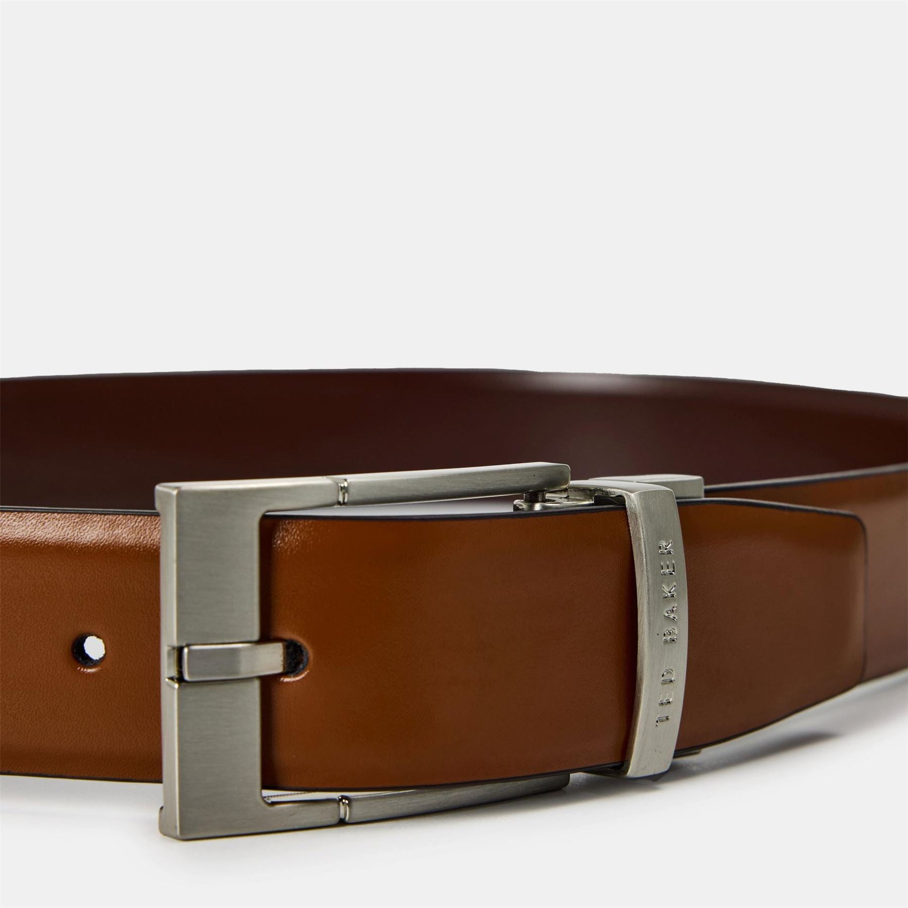 Ted Baker Leather Pin Buckle Belt with Logo