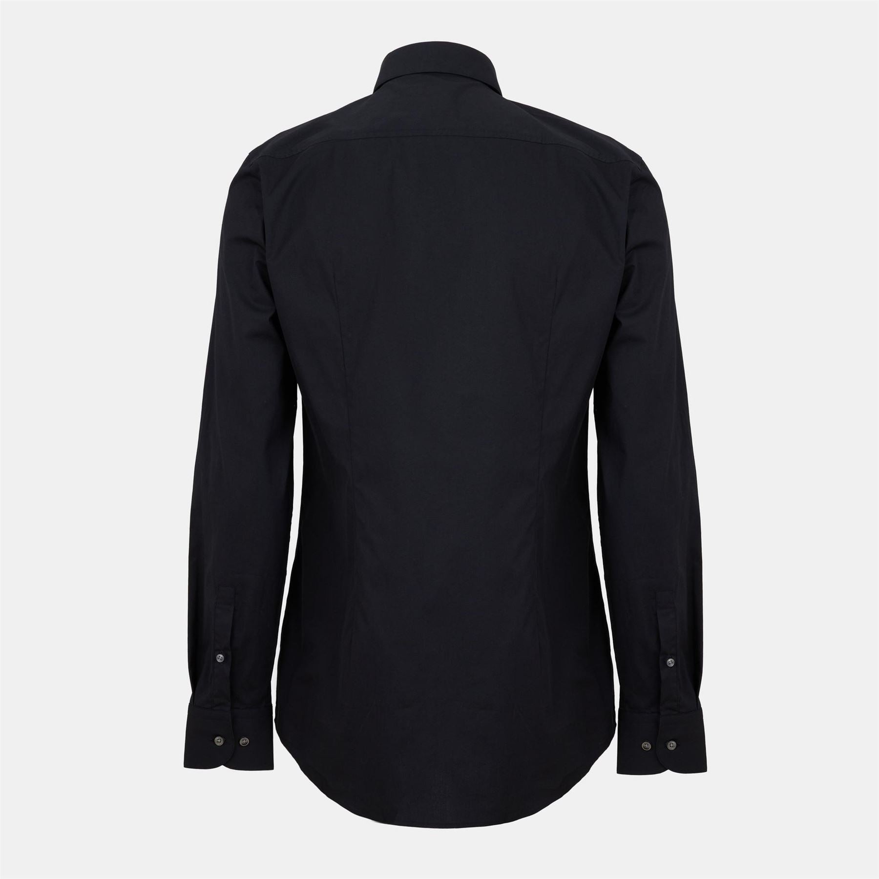 Boss Collared Neck Point Collar Long Sleeve Shirt