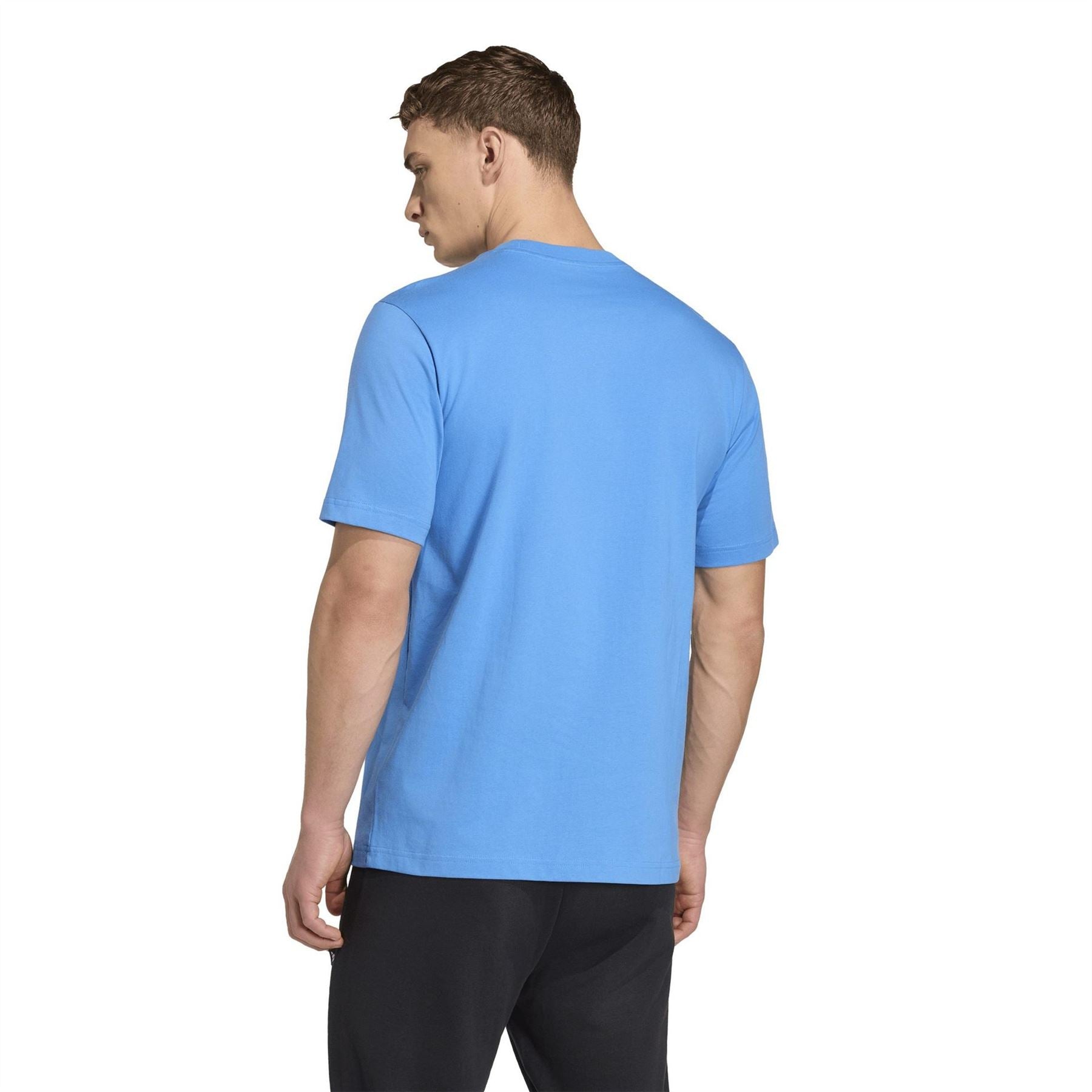 adidas Mens Essentials Single Jersey Linear Embroidered Logo T-Shirt