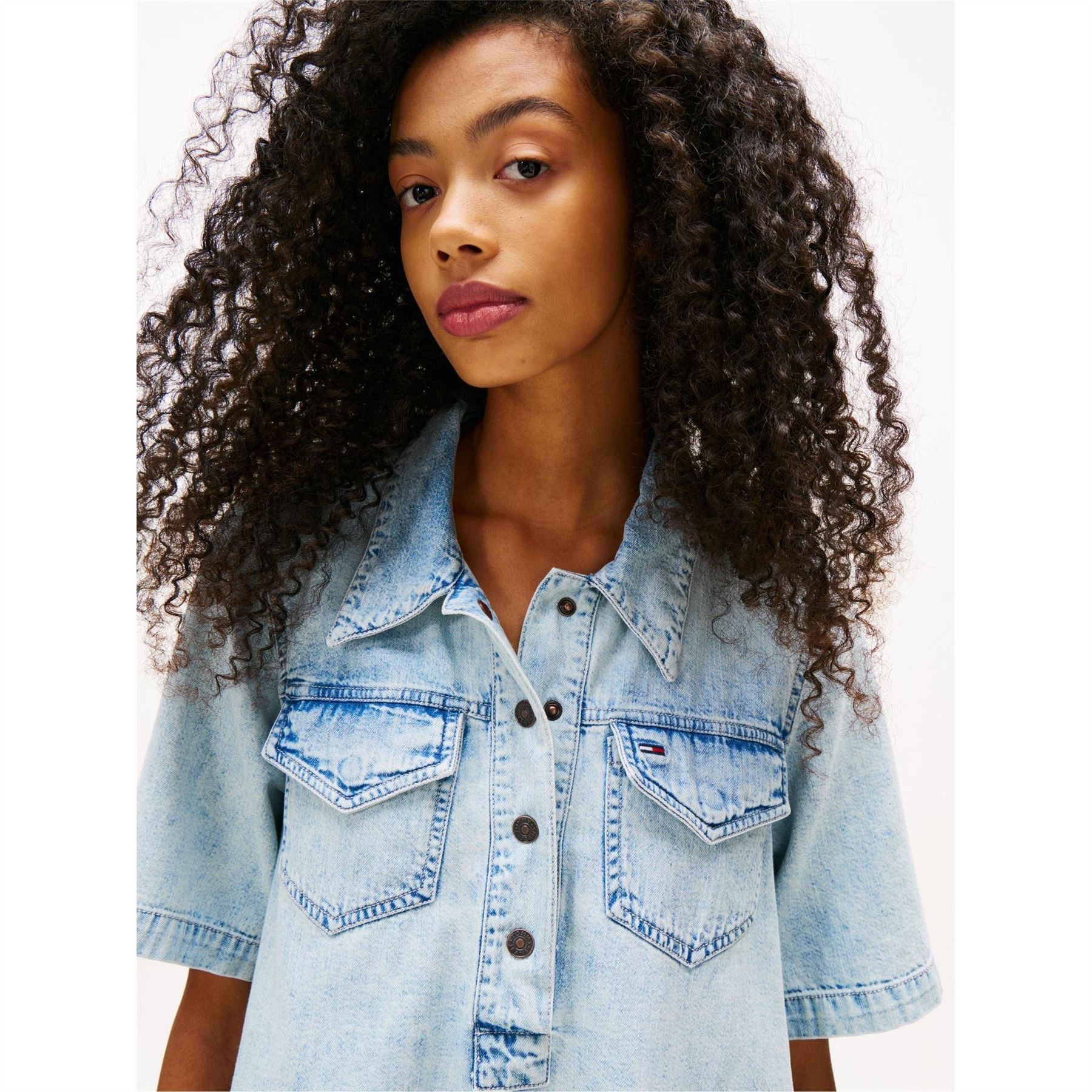 Tommy Jeans Aline Collared Neck Mini Dress