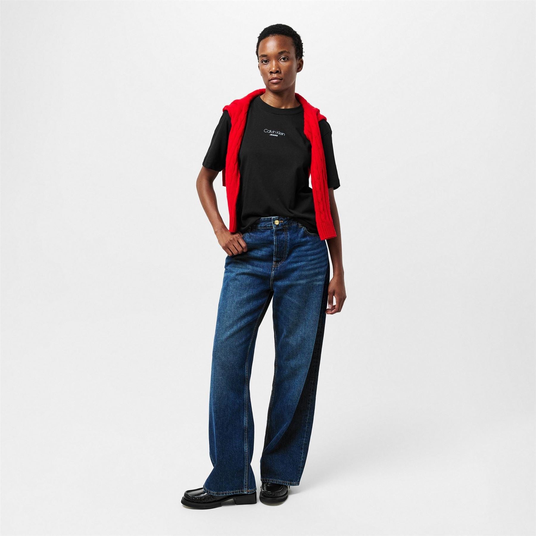 Calvin Klein Jeans Boxy Fit Lettering Short Sleeve T-Shirt