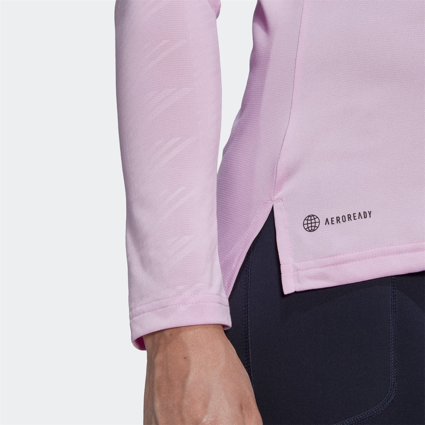 adidas Womens Multi Half Zip Long Sleeve Top