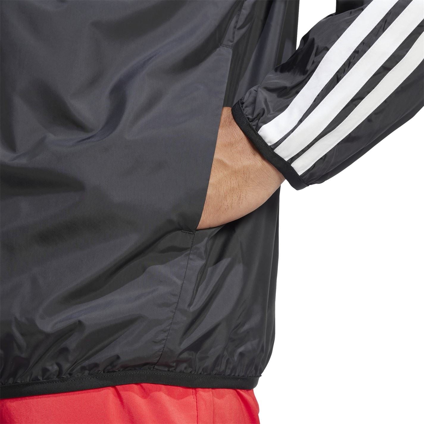adidas Mens Essentials 3 Stripes Windbreaker