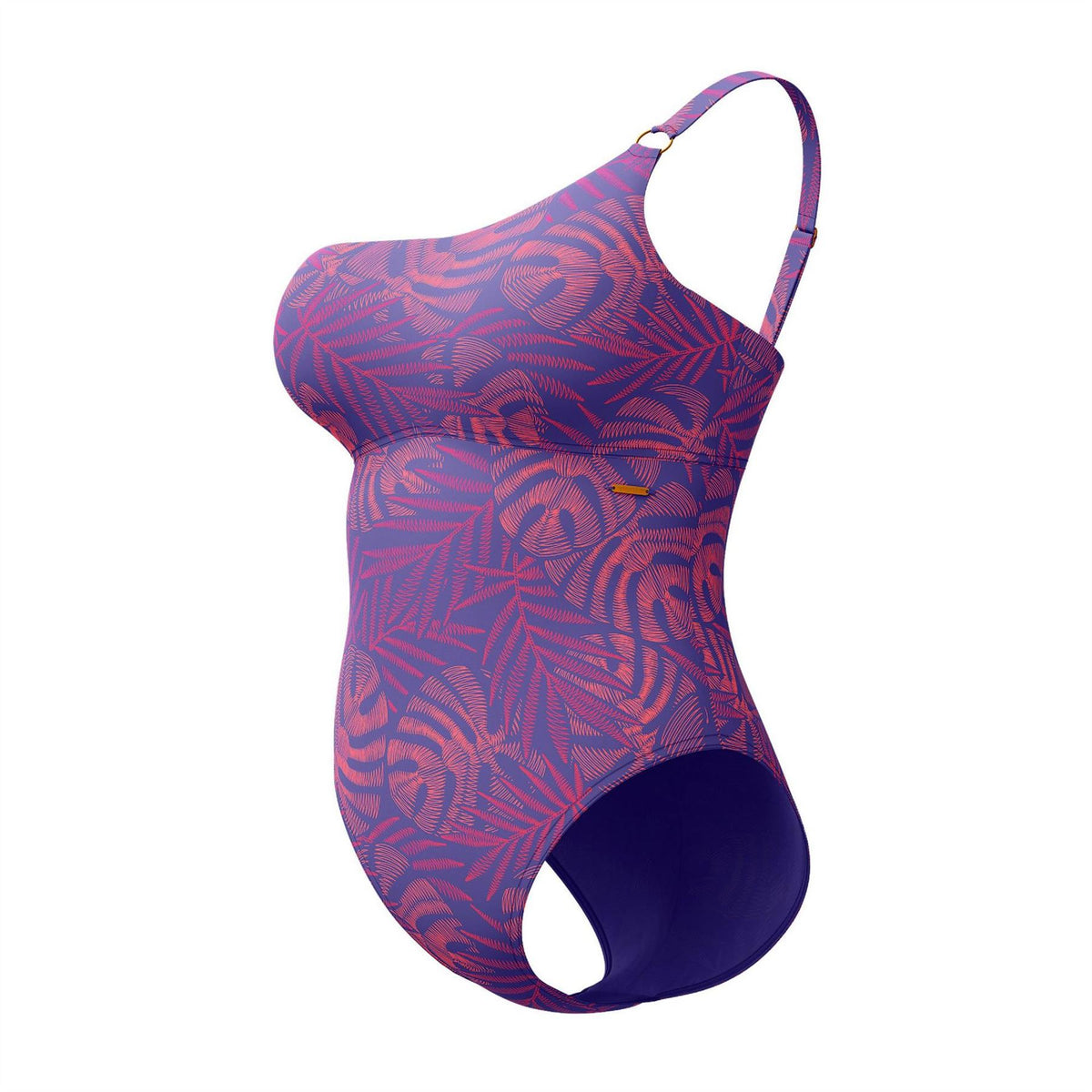 Speedo Shaping Leaf Print Tie Back Swimsuit