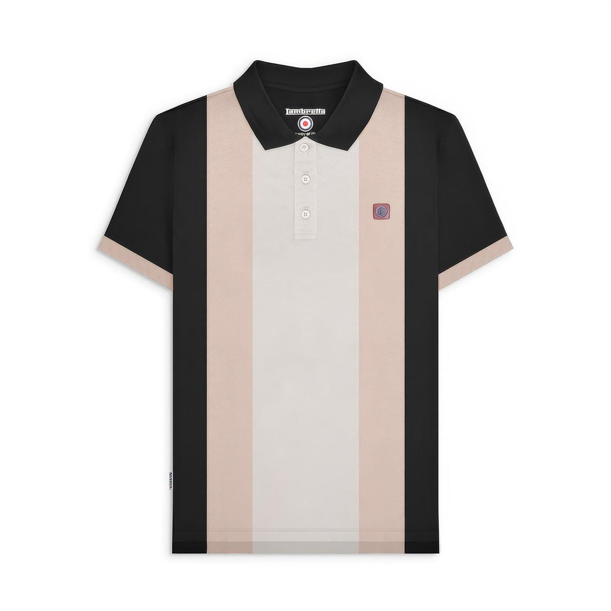 Lambretta Vintage Panel Short Sleeve Polo Shirt