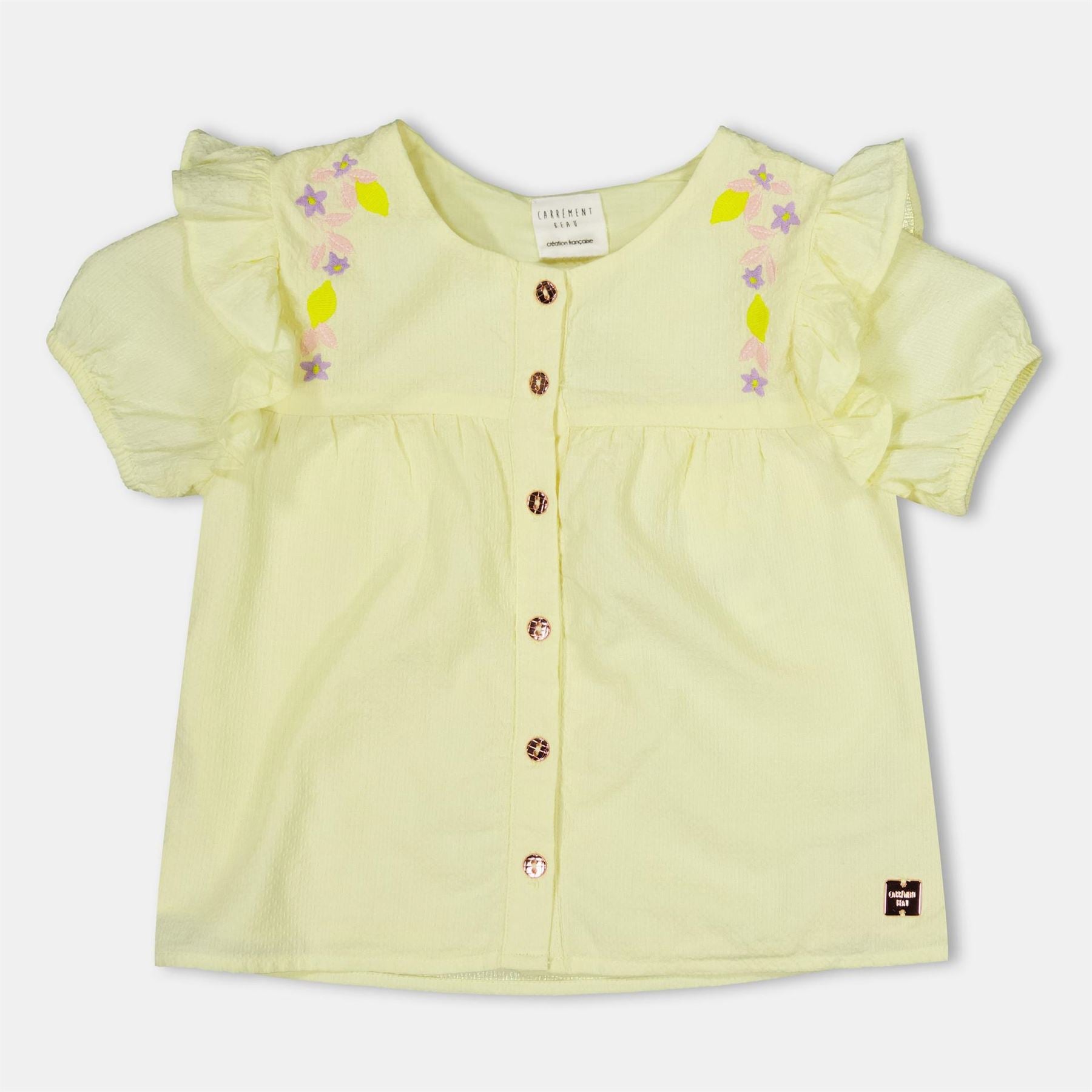 Carrement Beau Regular Fit Ruffle Sleeve Blouse