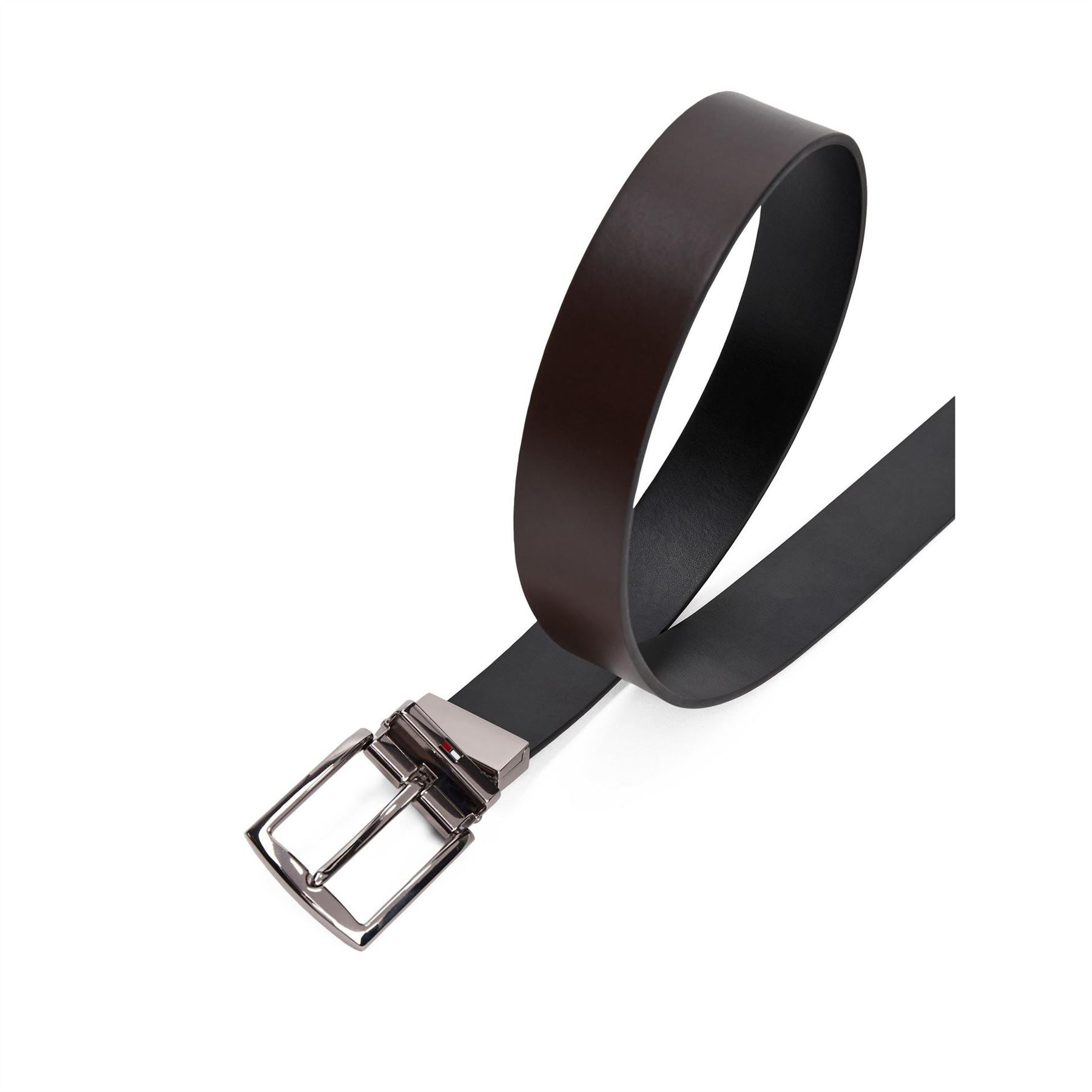 Tommy Hilfiger Reversible Square Buckle Leather Belt