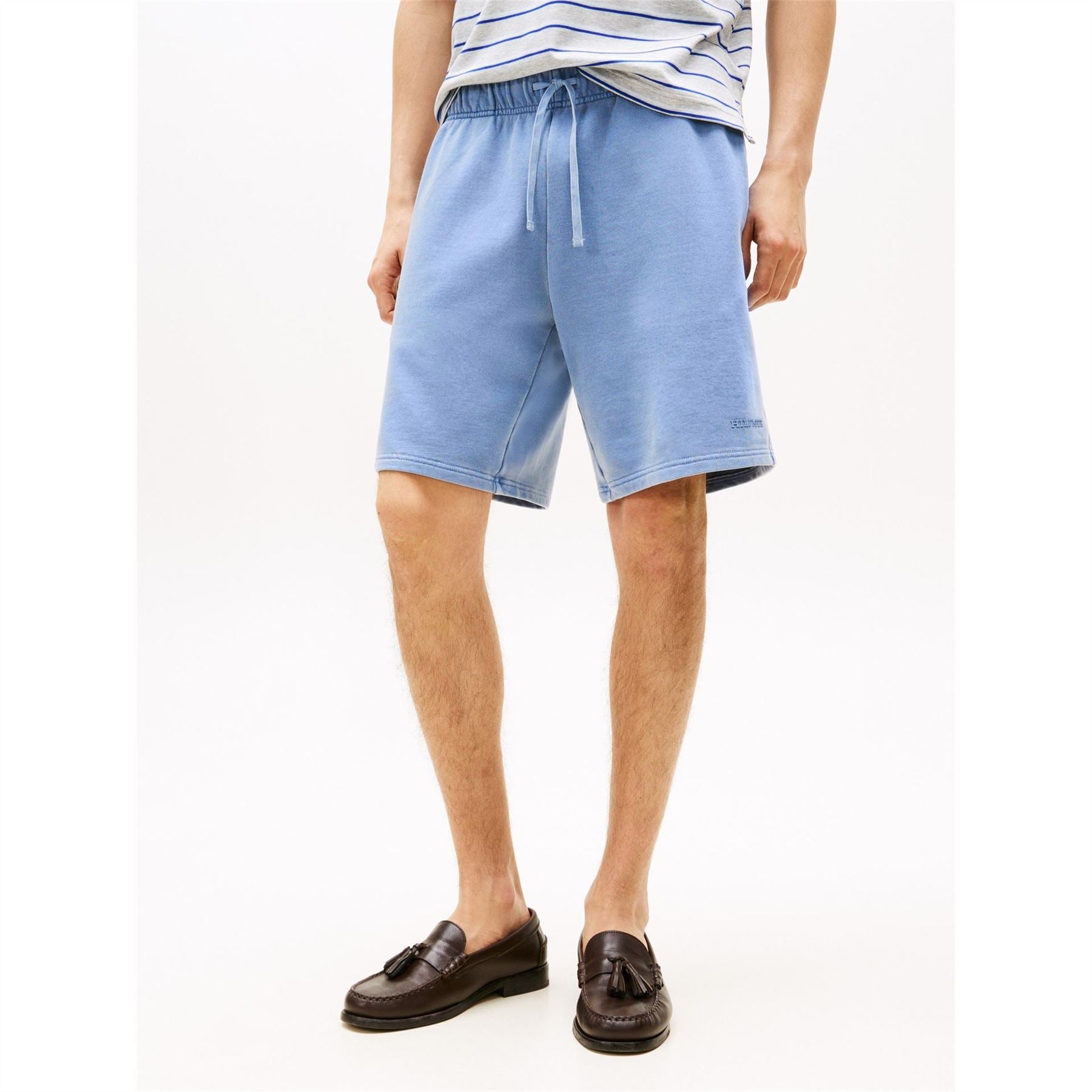 Tommy Hilfiger Solid Sweat Shorts with Clean Hem