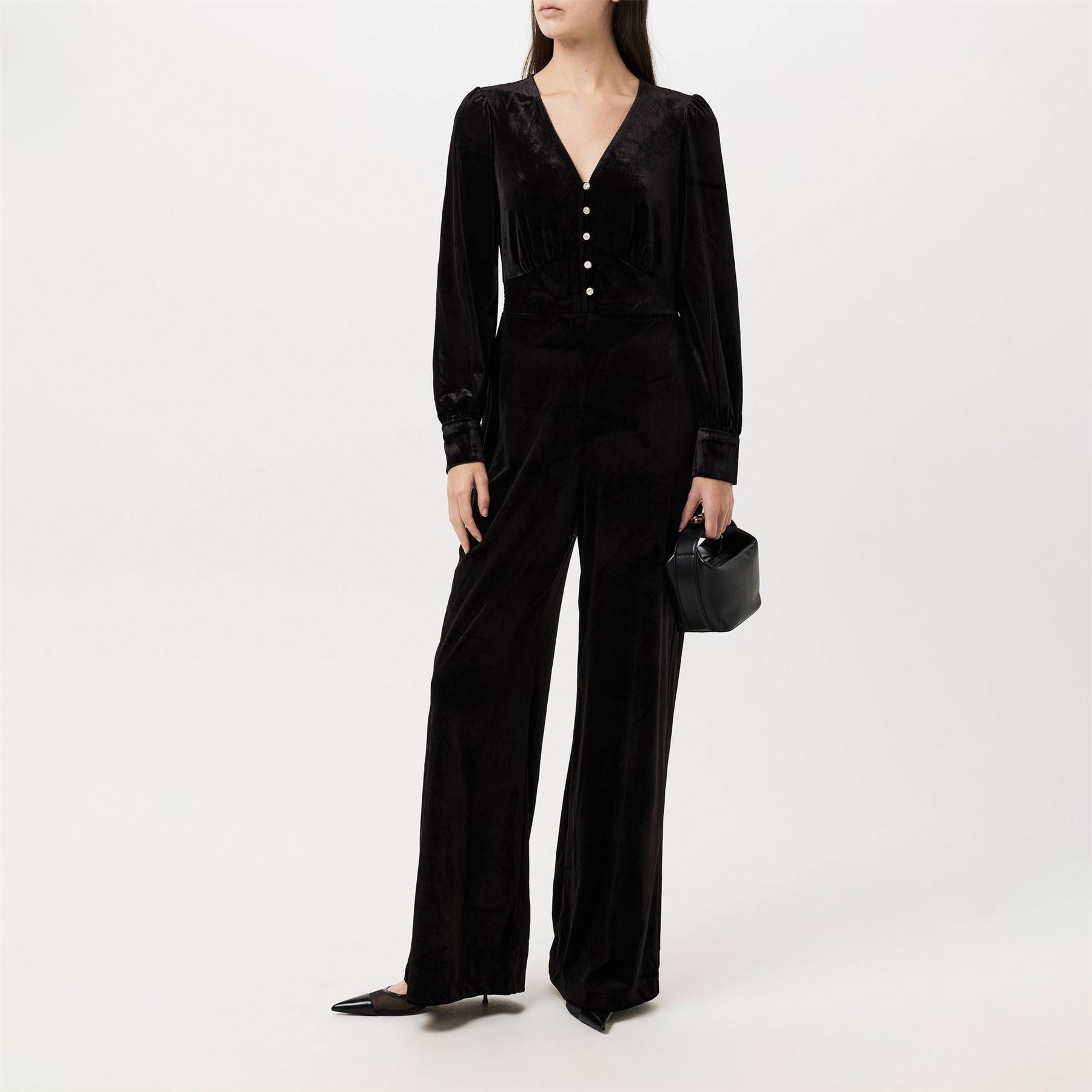 Finery Posie V-Neck Long Sleeve Jumpsuit