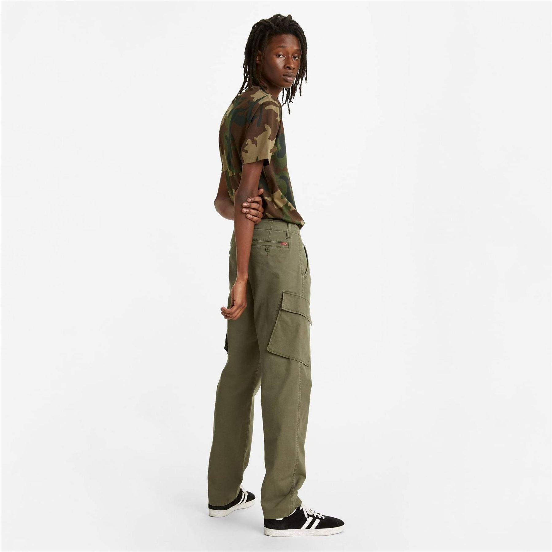 Levis Tapered Olive Night Cargo Trousers