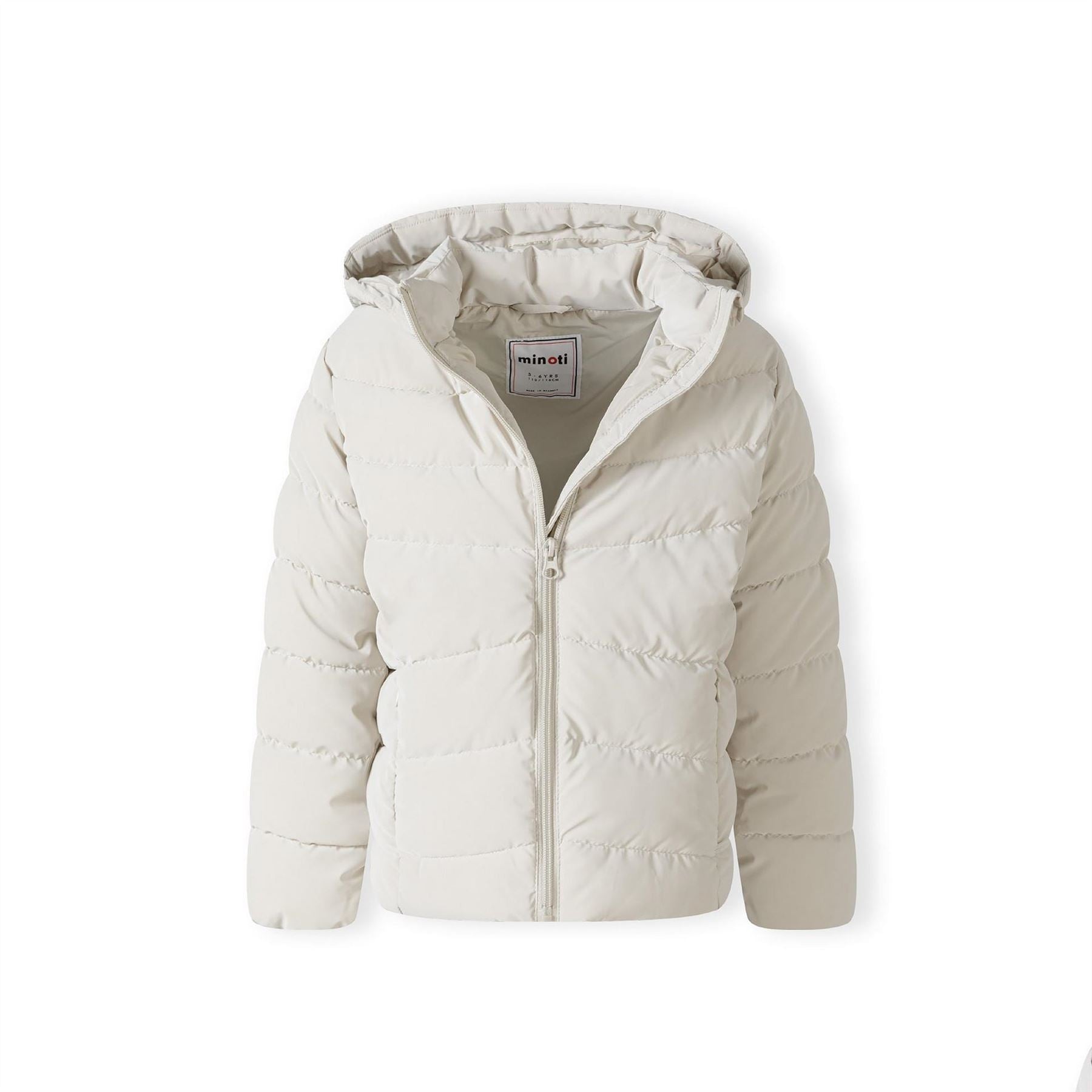 Minoti Girls Padded Jacket Velvet Feel Grey