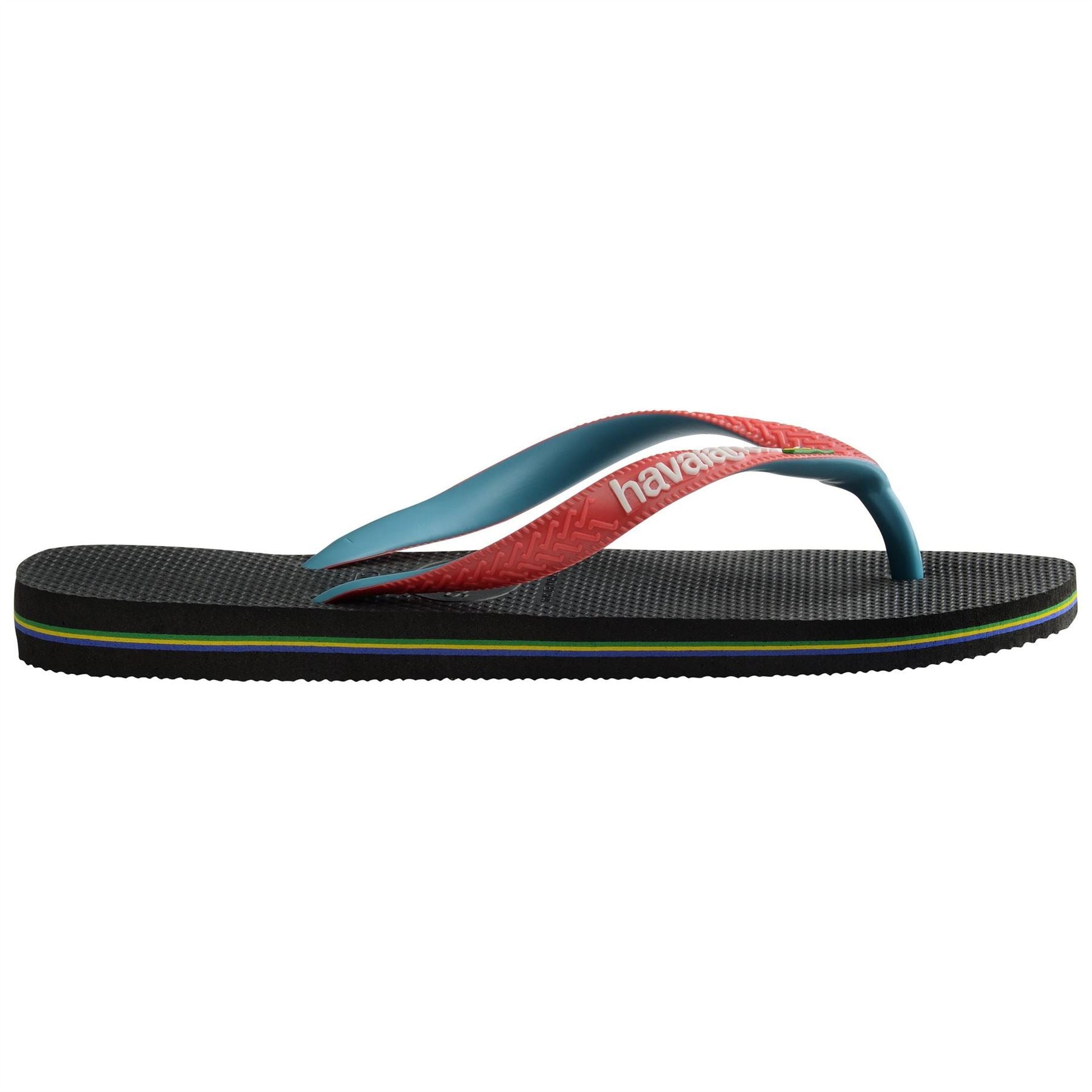 Havaianas Womens Hav. Brasil Mix Black Red Ruby 41 4 Flip Flops