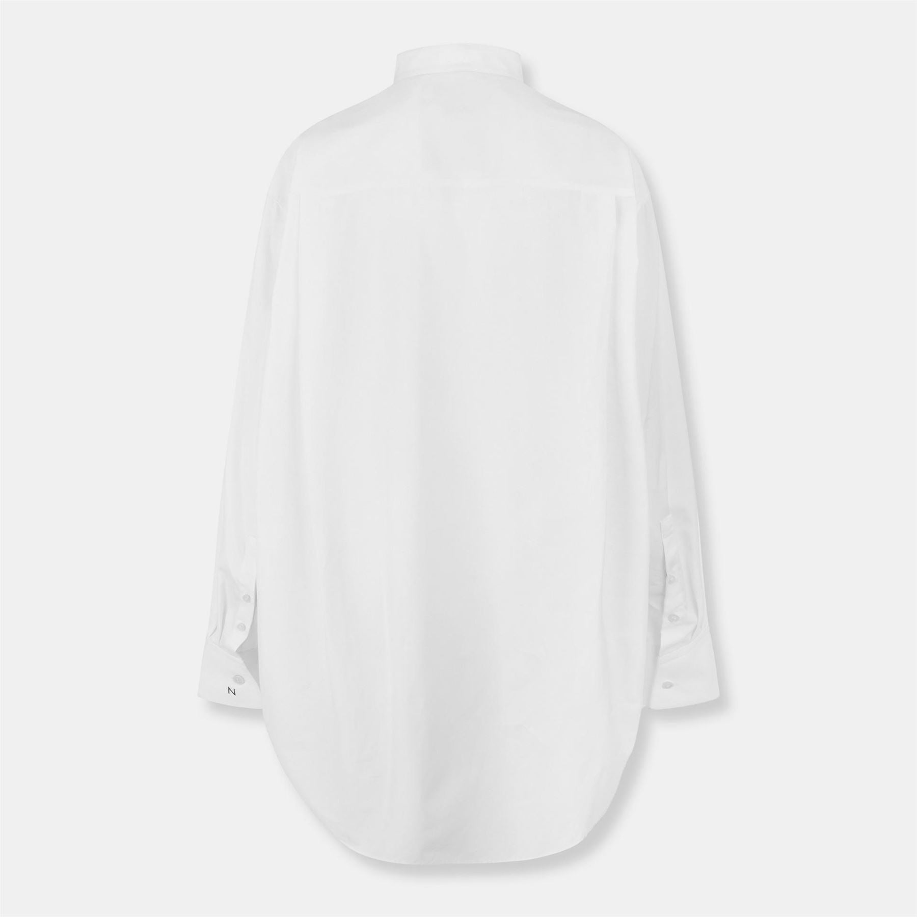 Boss Oversize Fit Band Collar Long Sleeve Shirt