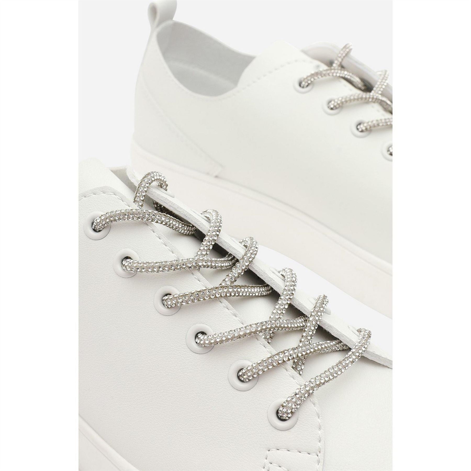 Wheres That From Low Wedge Trainer With Lace Up Detail