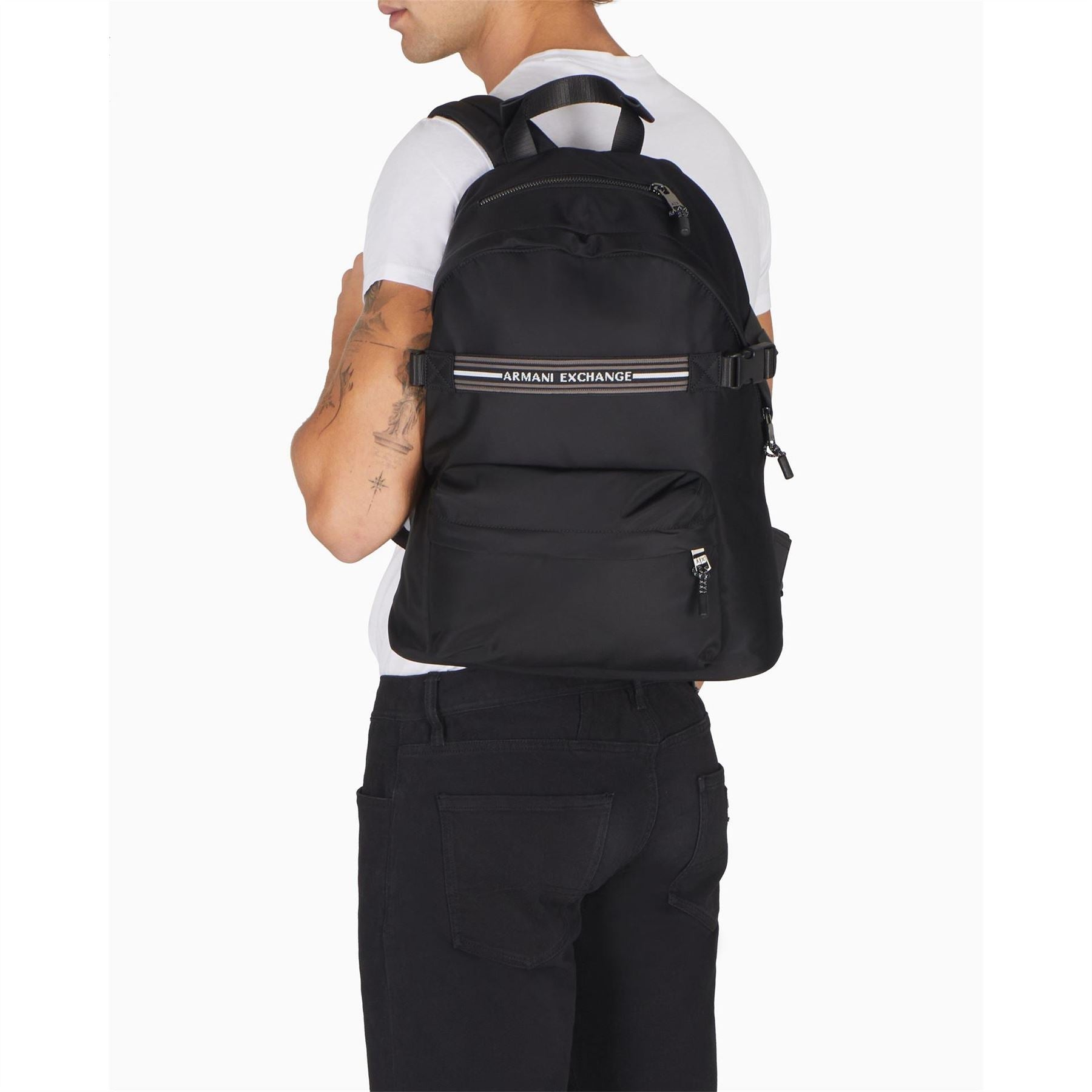 Armani Exchange Exchange Rectangle Shape Backpack with Logo