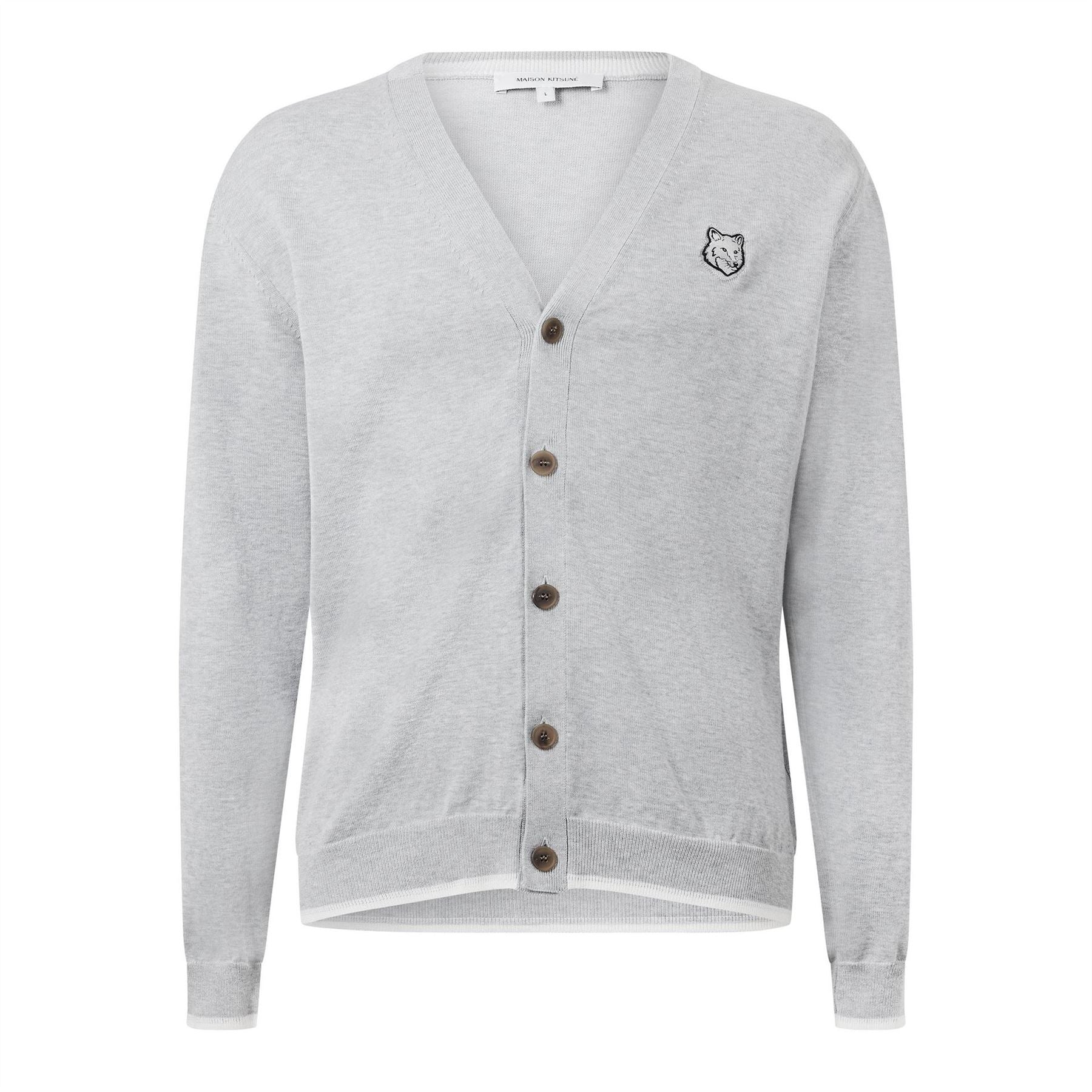 Maison Kitsune Fox Head Patch Regular Cardigan