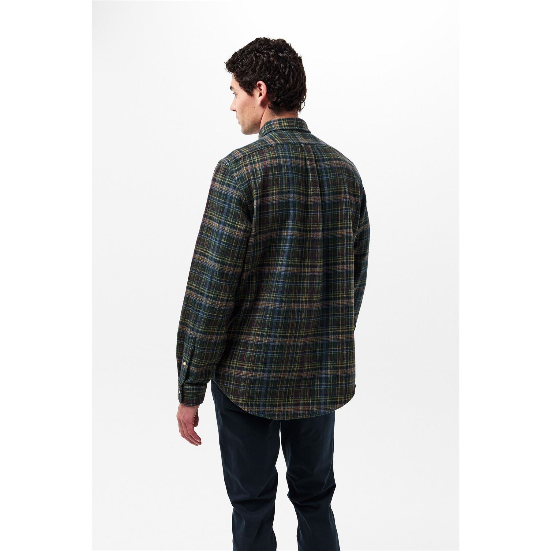 Polo Ralph Lauren Brushed Flannel Button Down Collar Long Sleeve Shirt