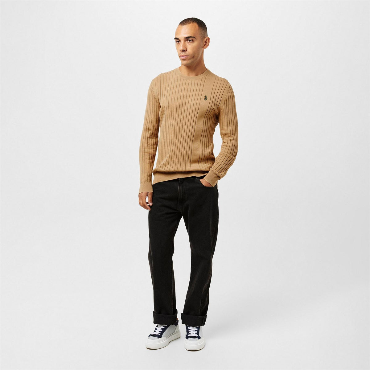 Luke Slim Fit Crew Neck Long Sleeve Sweater