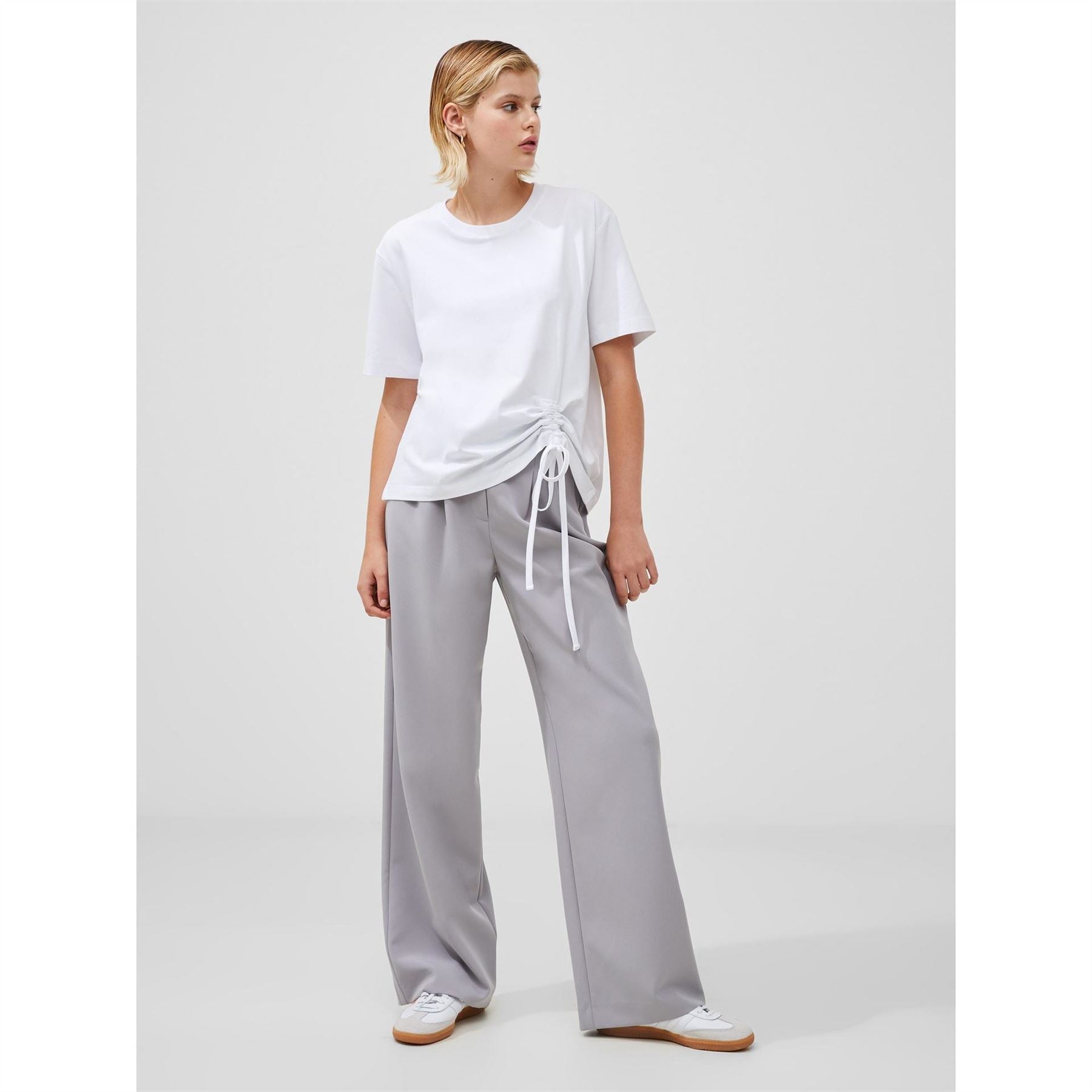 French Connection Cotton Ruched T-Shirt.
