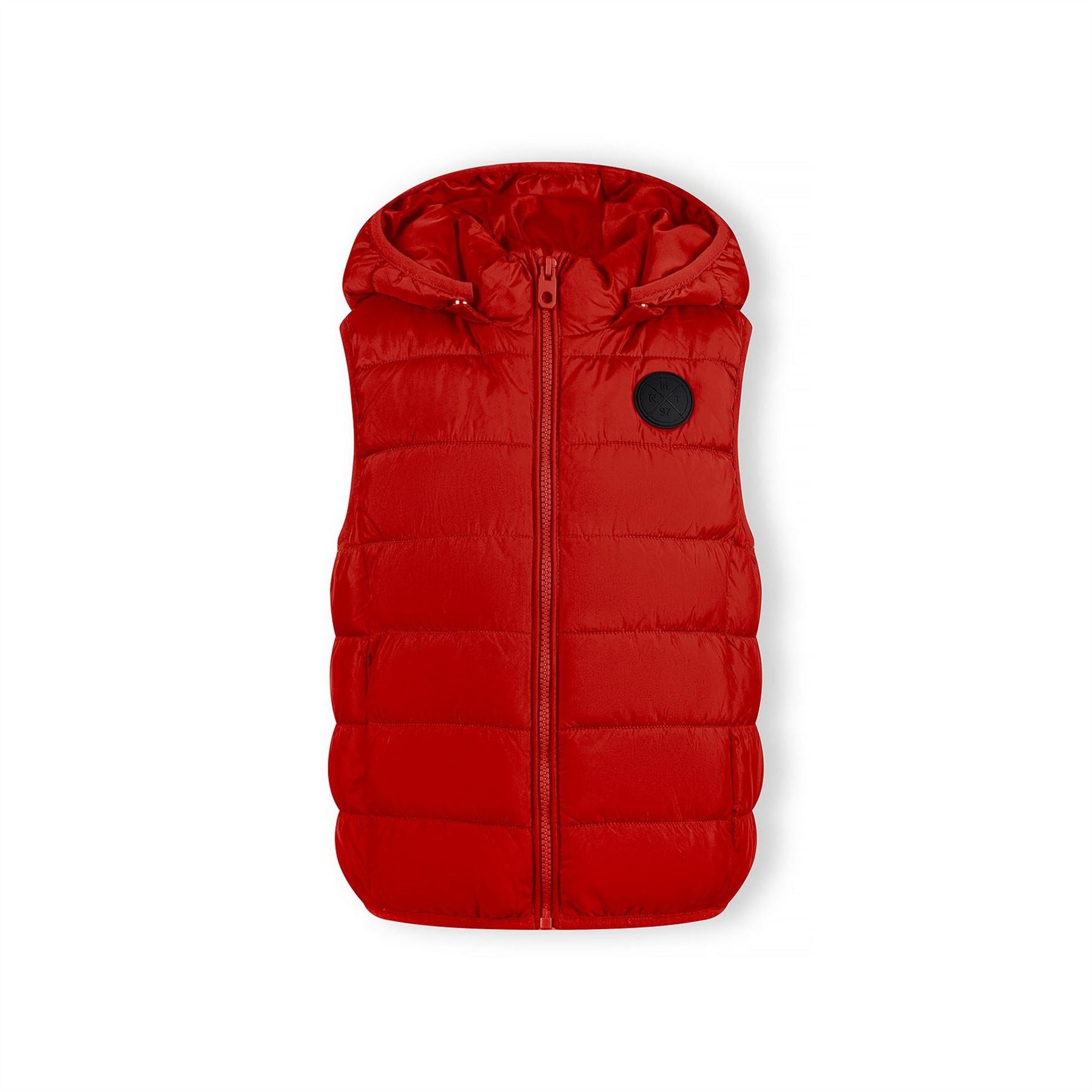 Minoti Boys Padded Gilet Detachable Hood Red