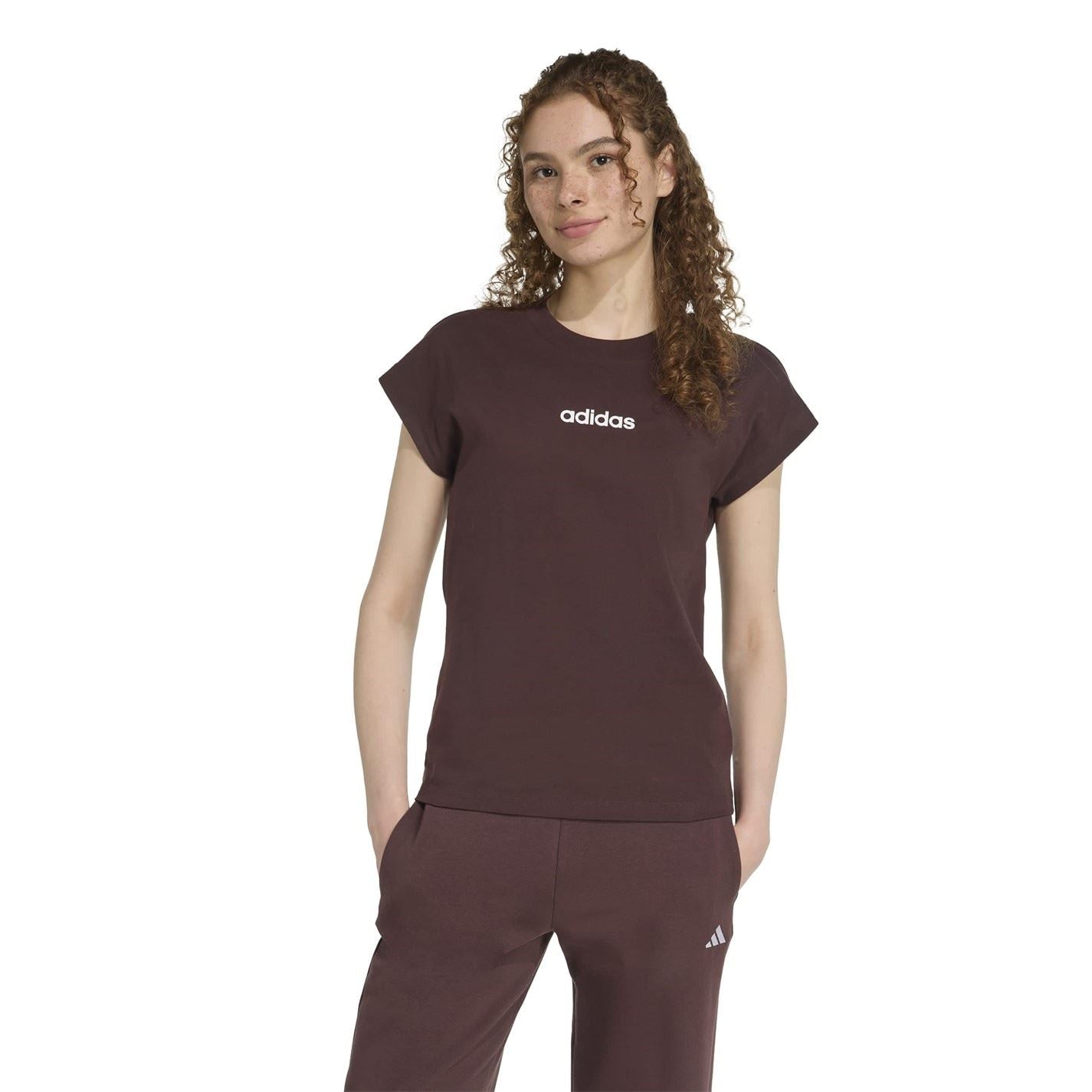 adidas Womens Essentials Linear Cotton T-Shirt