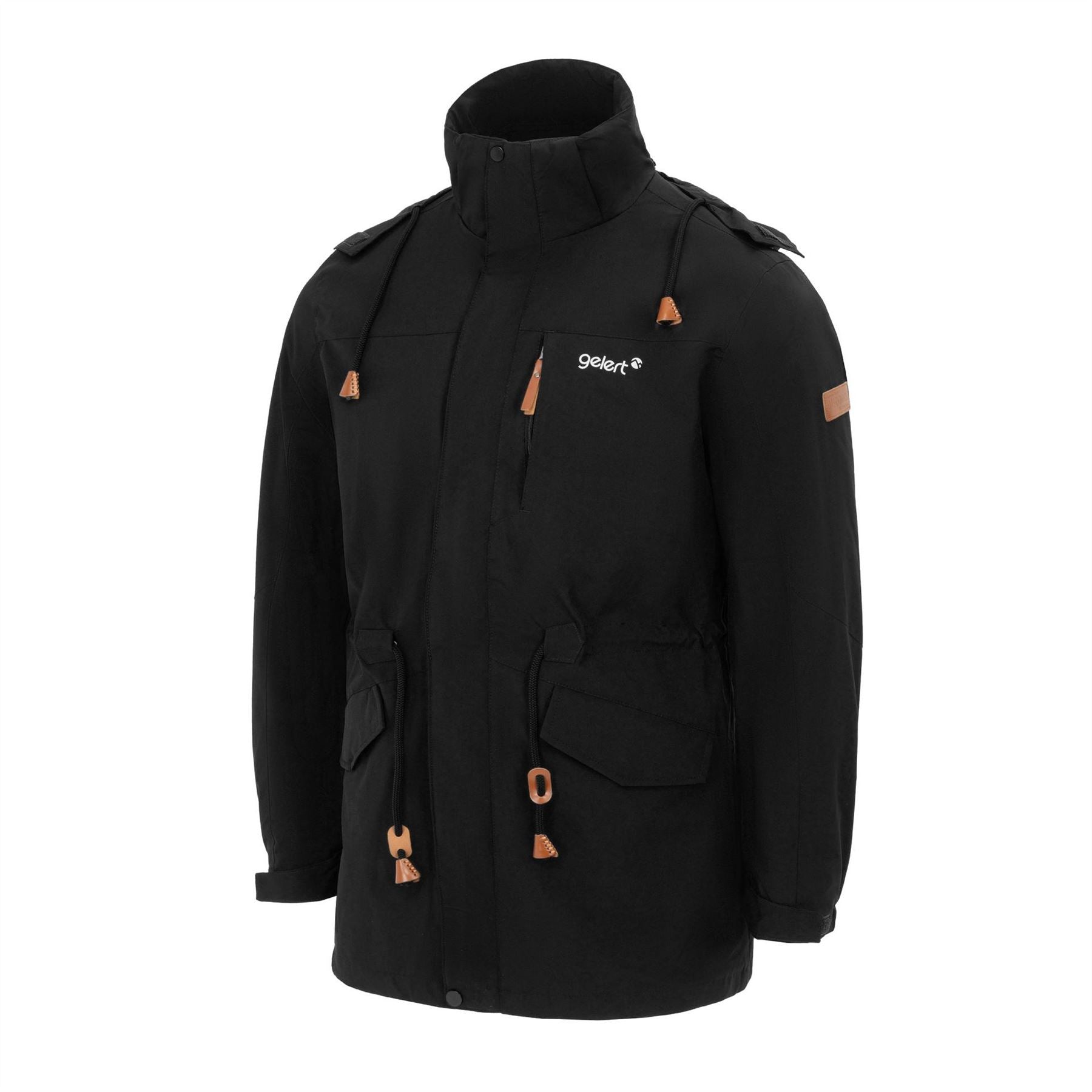 Gelert Wind Resistant Fleece Lined Detachable Hood Long Sleeve Full Zip Hoodie
